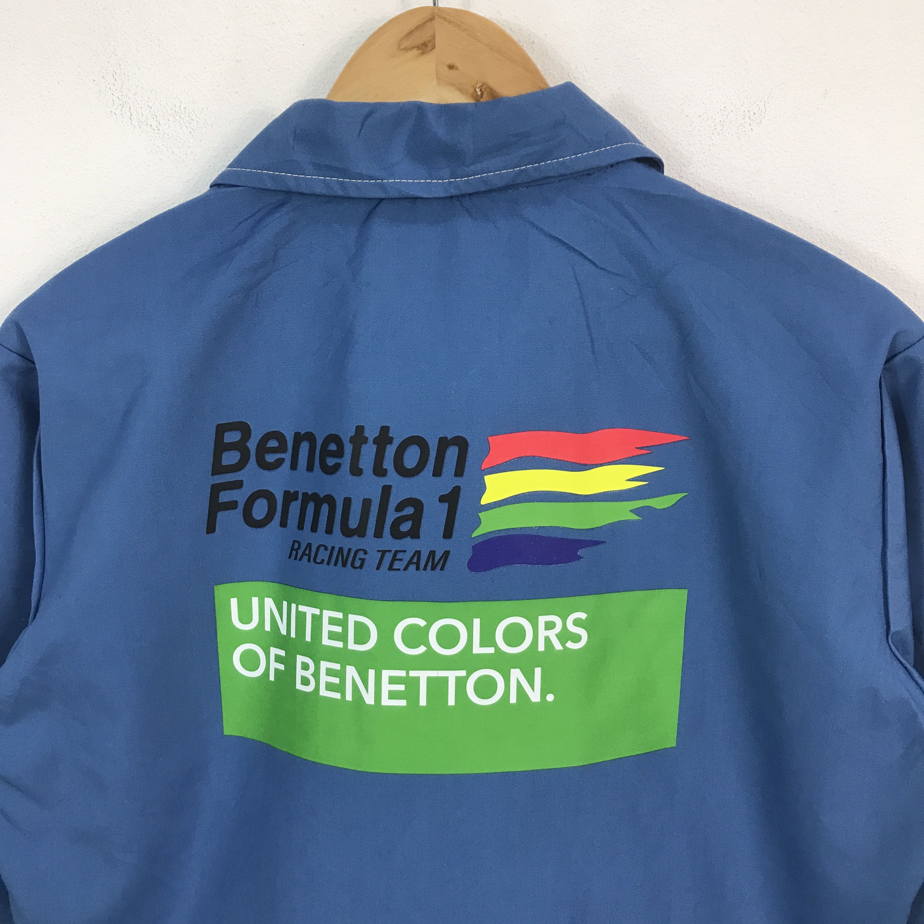 Benetton × Japanese Brand Vtg Benetton Formula 1 Racing Team Japan jacket Size US L / EU 52-54 / 3 - 4 Thumbnail