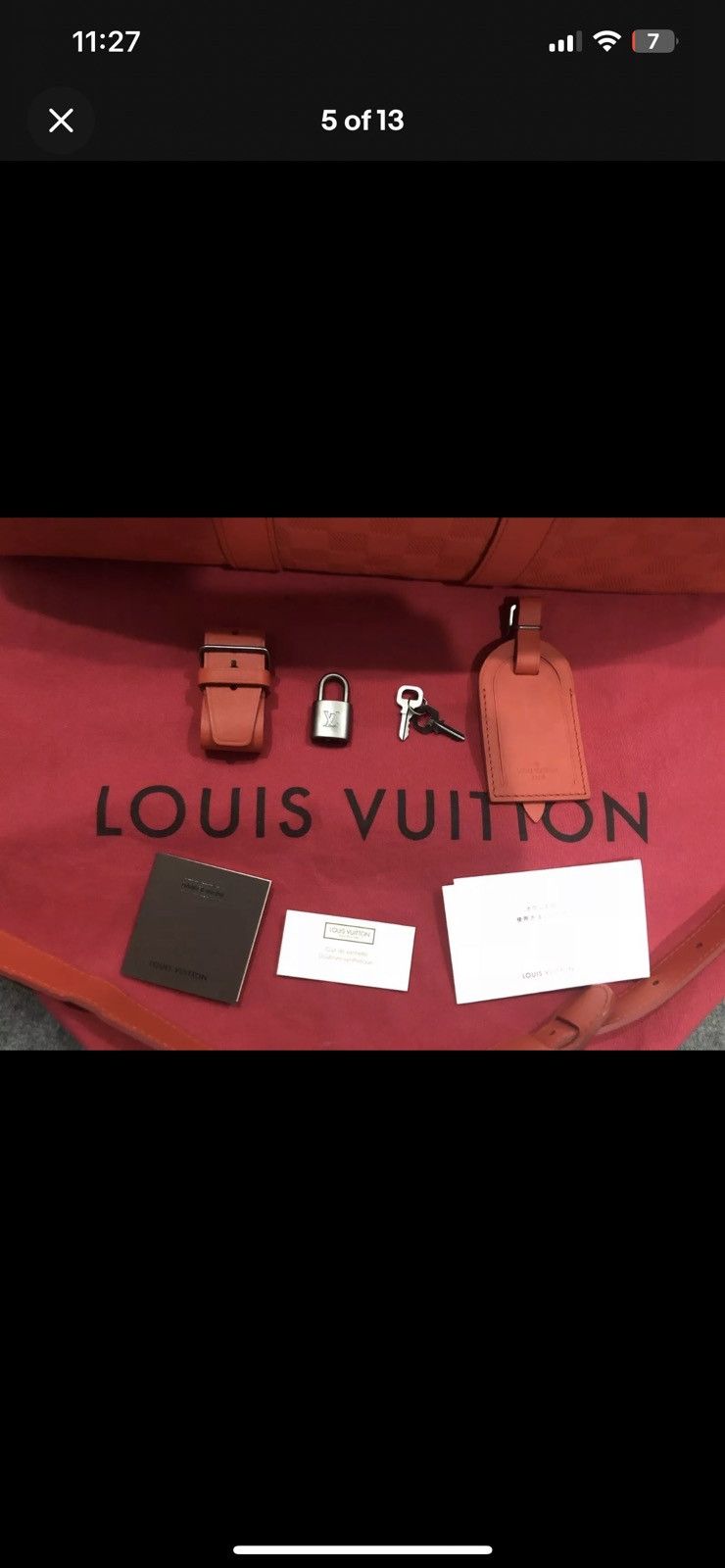Louis Vuitton 100% AUTH LOUIS VUITTON DAMIER INFINI KEEPALL BAG 45 DUFFLE Size ONE SIZE - 5 Thumbnail