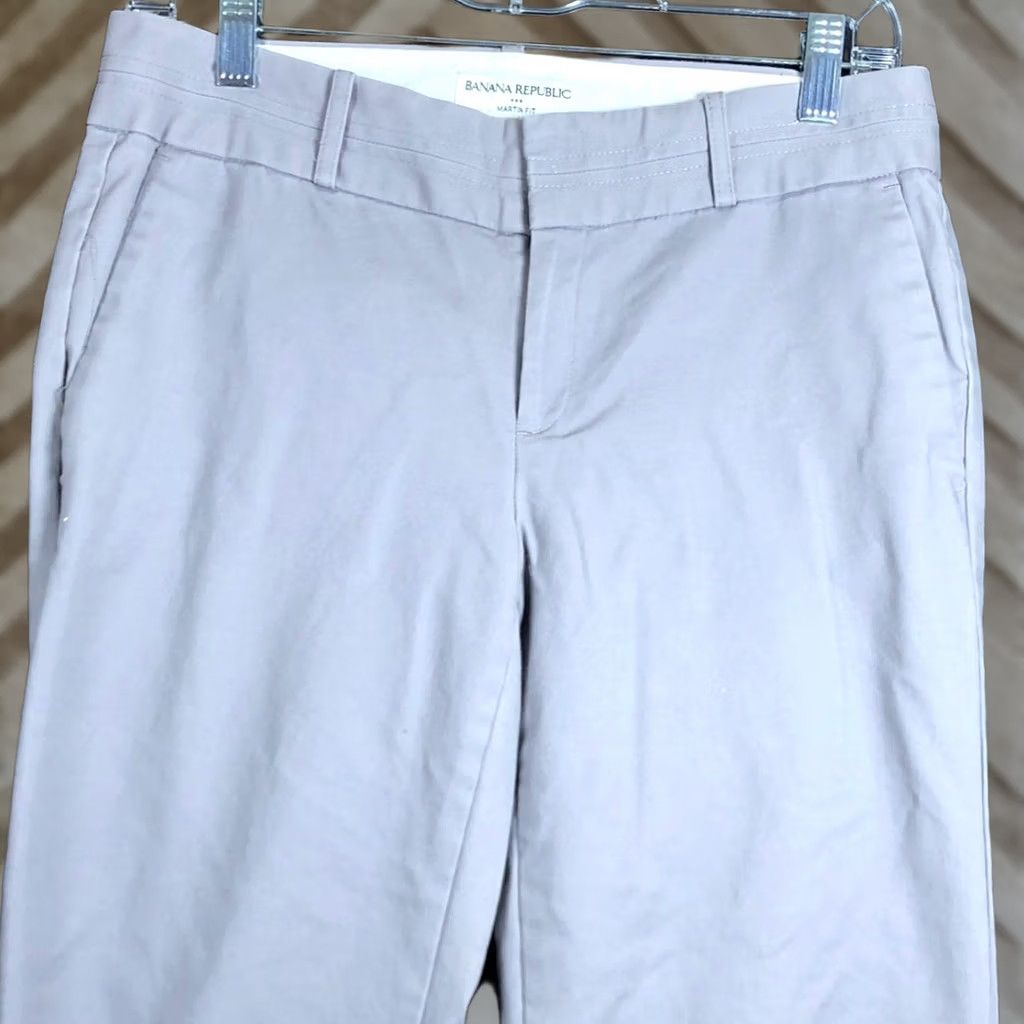 Banana Republic Banana Republic Womens Pants Gray Mid Rise Martin Fit Straight Stretch 6 Pants WWNS Regular Casual Workwear Office Dress Pants Girls Womens Size 30" / US 8 / IT 44 - 1 Thumbnail