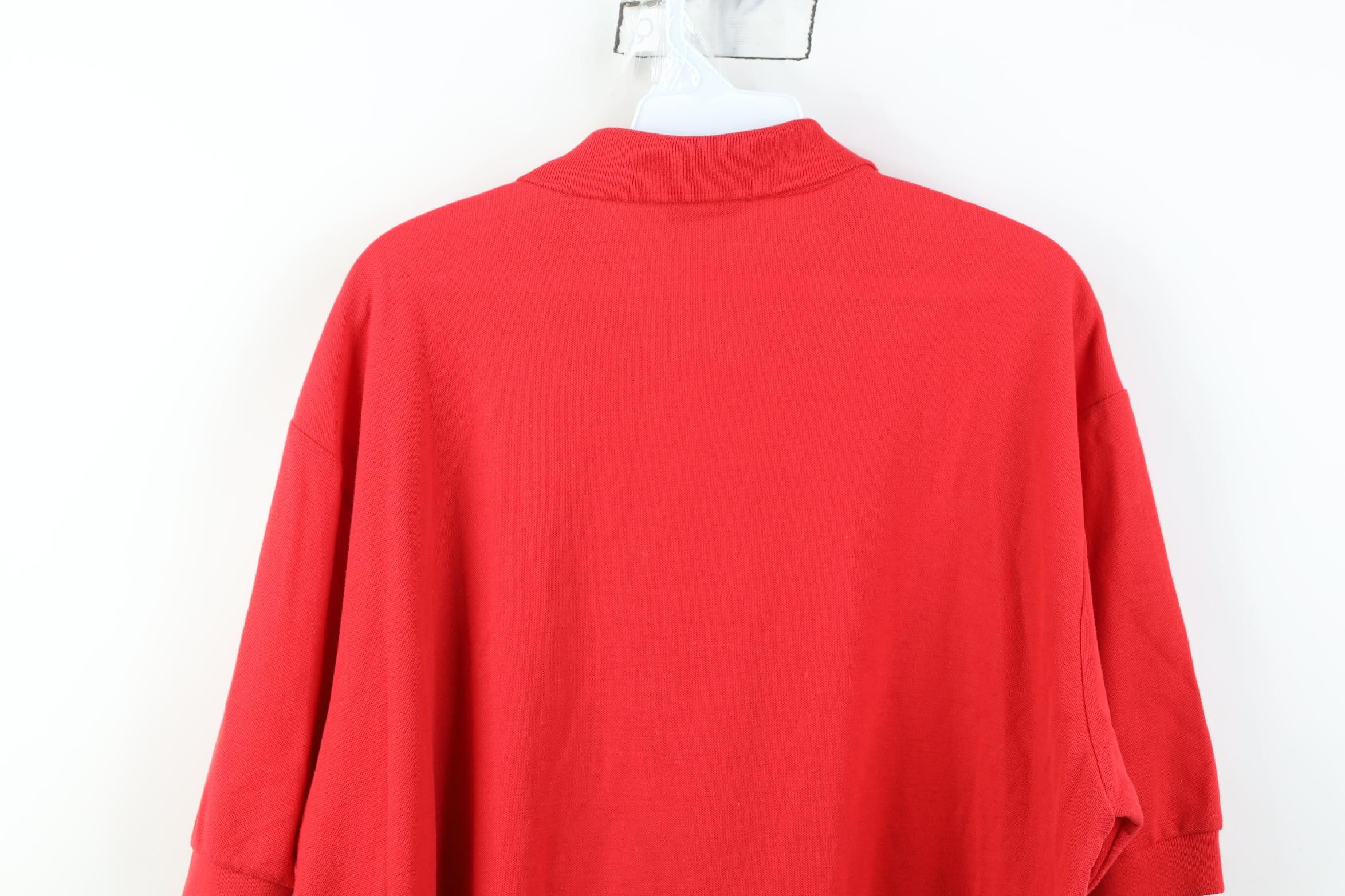 Levi's Vintage 80s Levis Spell Knit Collared Golf Polo Shirt Red Size US XL / EU 56 / 4 - 13 Thumbnail