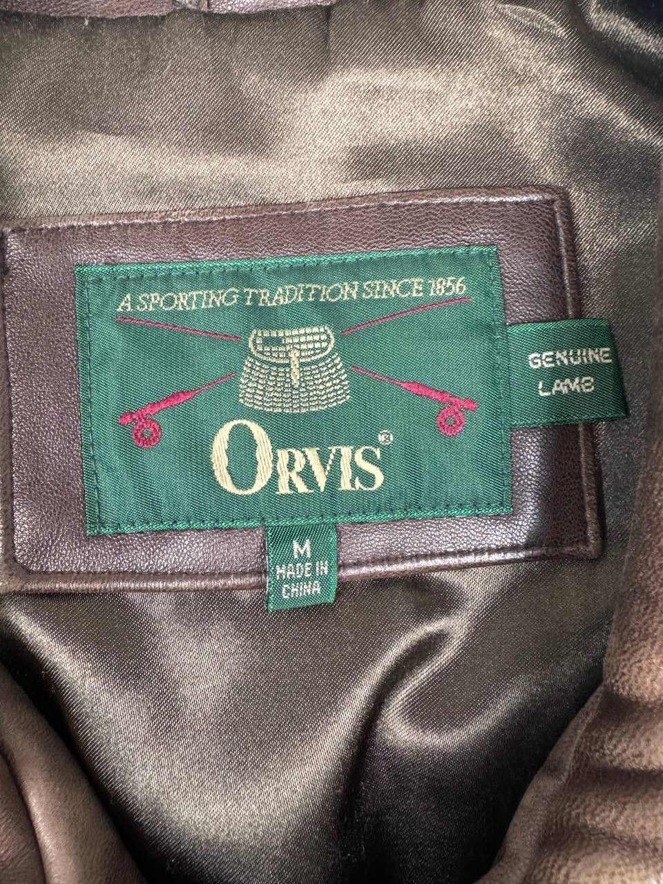 Orvis Orvis Men Vintage Leather Jacket Brown Bomber Genuine Size US M / EU 48-50 / 2 - 6 Thumbnail
