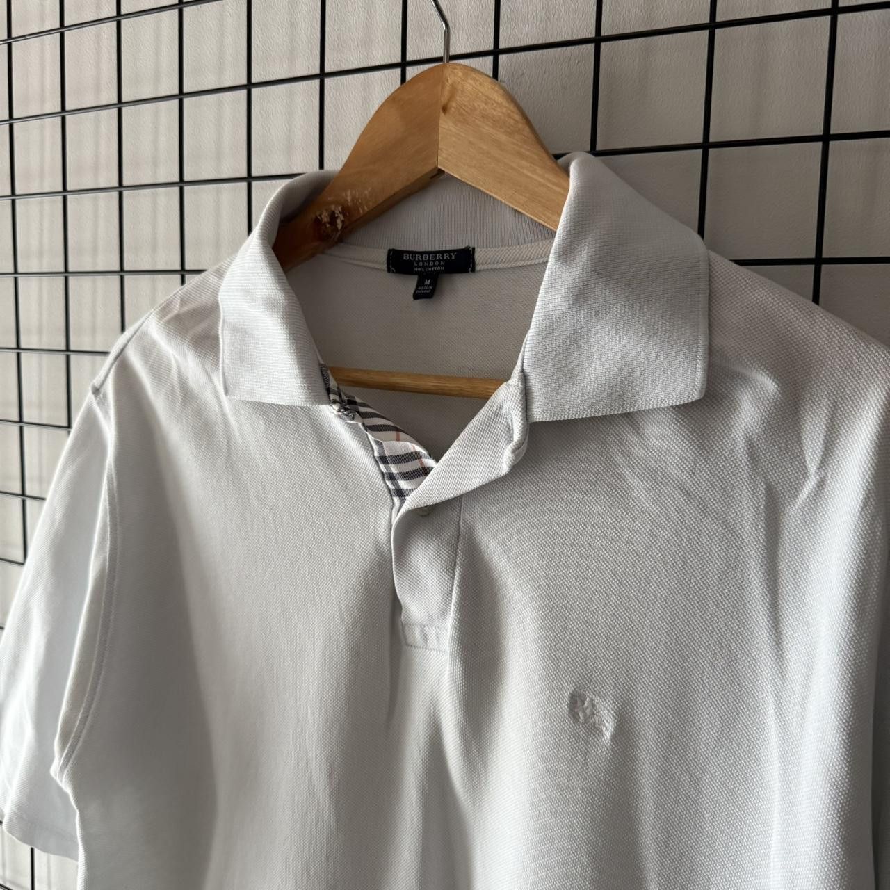 Burberry Burberry Nova Check Collar Polo Shirt White Size US XL / EU 56 / 4 - 4 Thumbnail