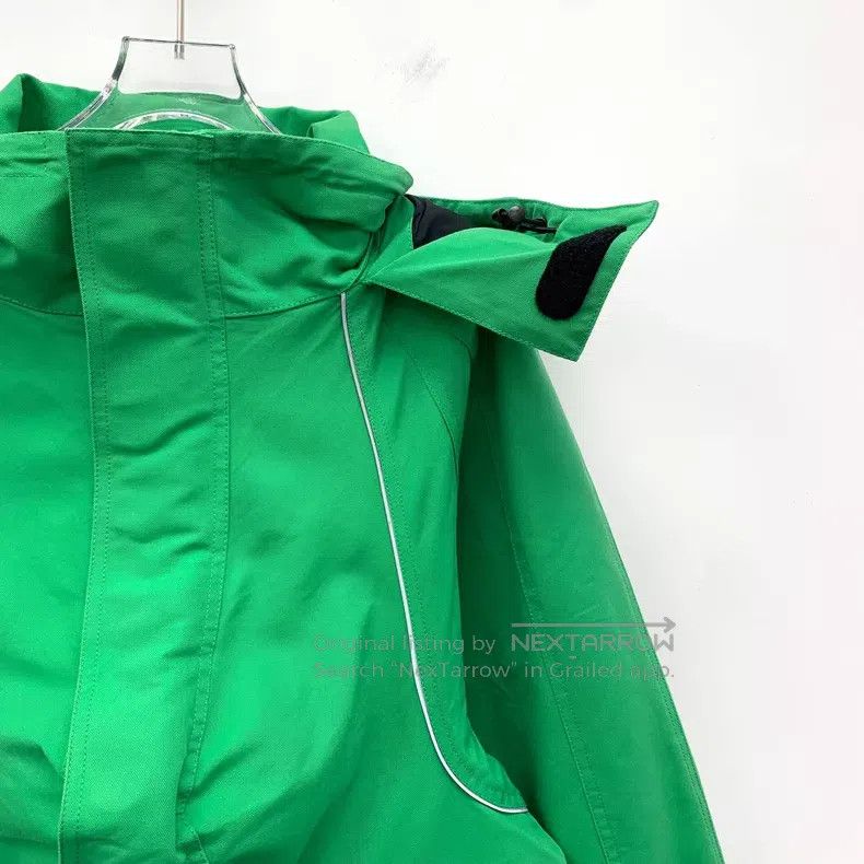 Balenciaga Balenciaga Green Reflective Strip Cotton Hooded Long Sleev Size XXS / US 00 / IT 34 - 3 Thumbnail
