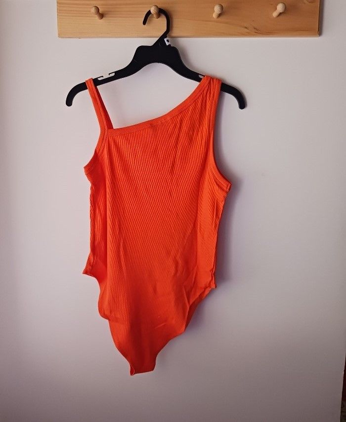Topshop Topshop Asymmetrical One Shoulder Strap Bodysuit Size M / US 6-8 / IT 42-44 - 5 Thumbnail