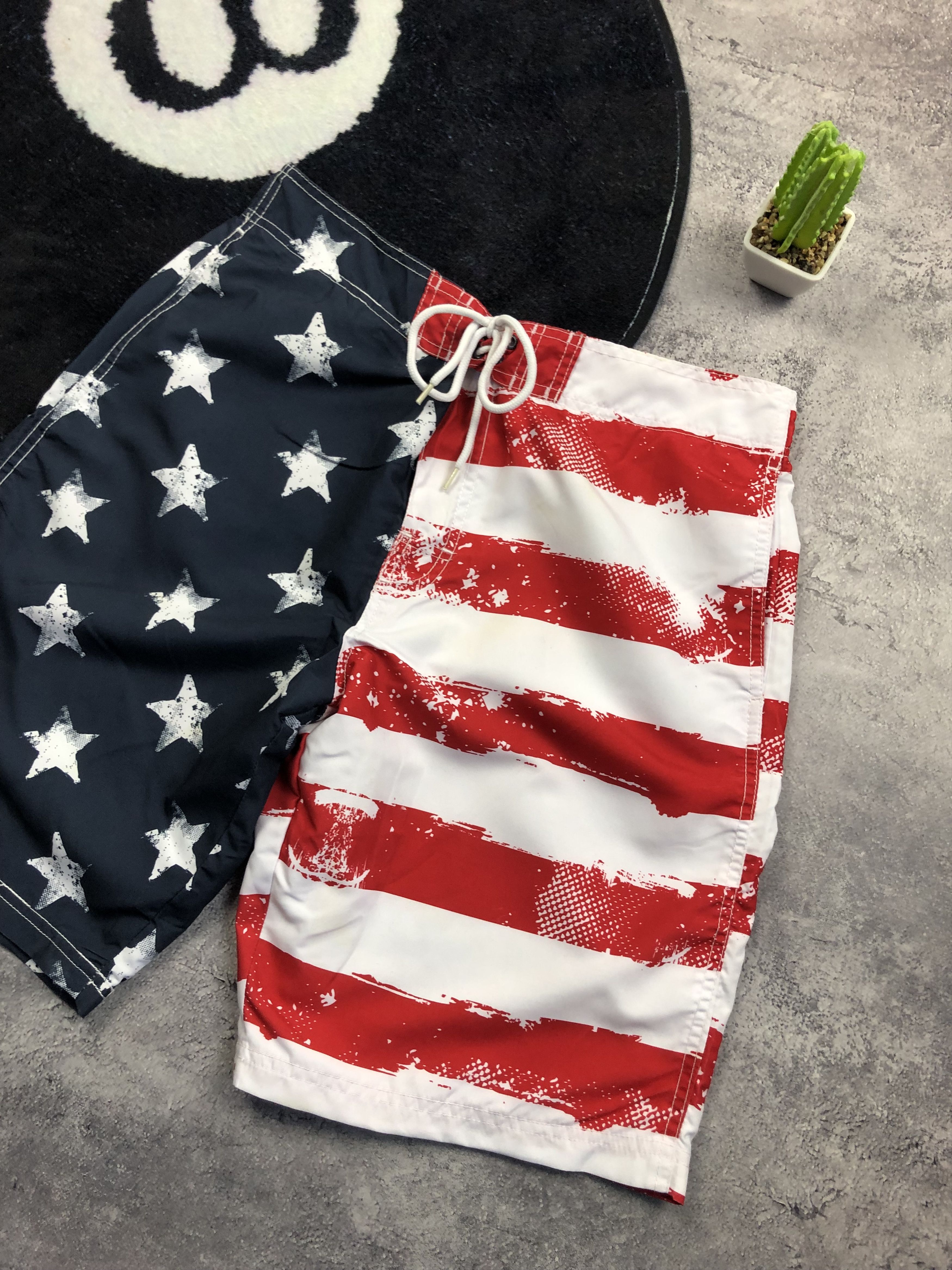 Other AMERICAN FLAG Style Big Logo Hype Streetwear Y2k Swim Shorts Size US 32 / EU 48 - 2 Thumbnail
