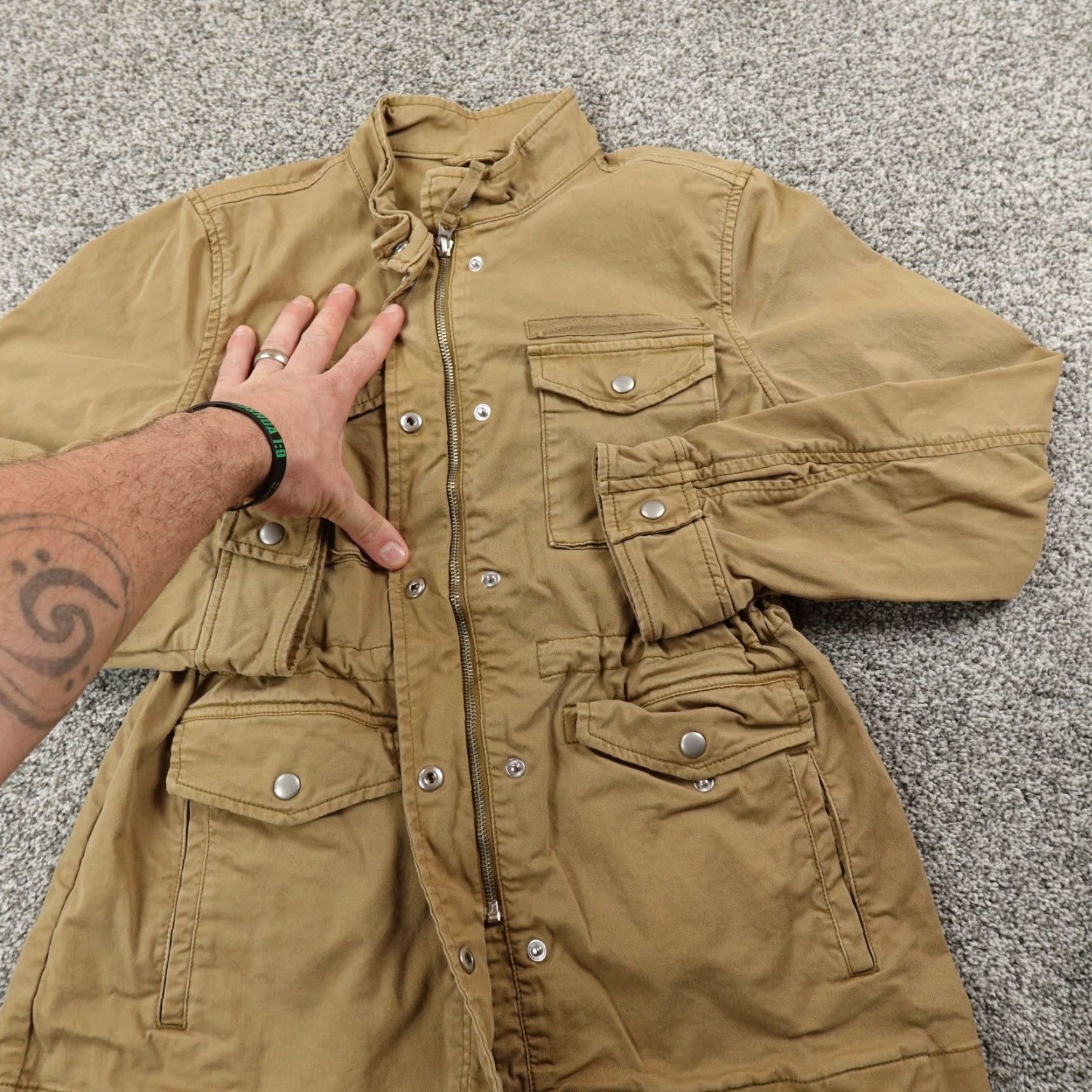 Gap Gap Jacket Womens XS Brown Tan Cargo Utility Safari Military Zip Chore Over Coat Womens XS Brown Tan Cargo Utility Safari Military Zip Over Coat Size XS / US 0-2 / IT 36-38 - 2 Thumbnail