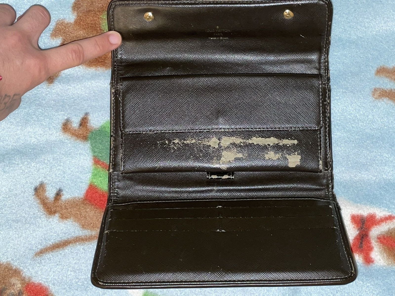 Louis Vuitton Green Louis Vuitton Wallet Size ONE SIZE - 3 Thumbnail
