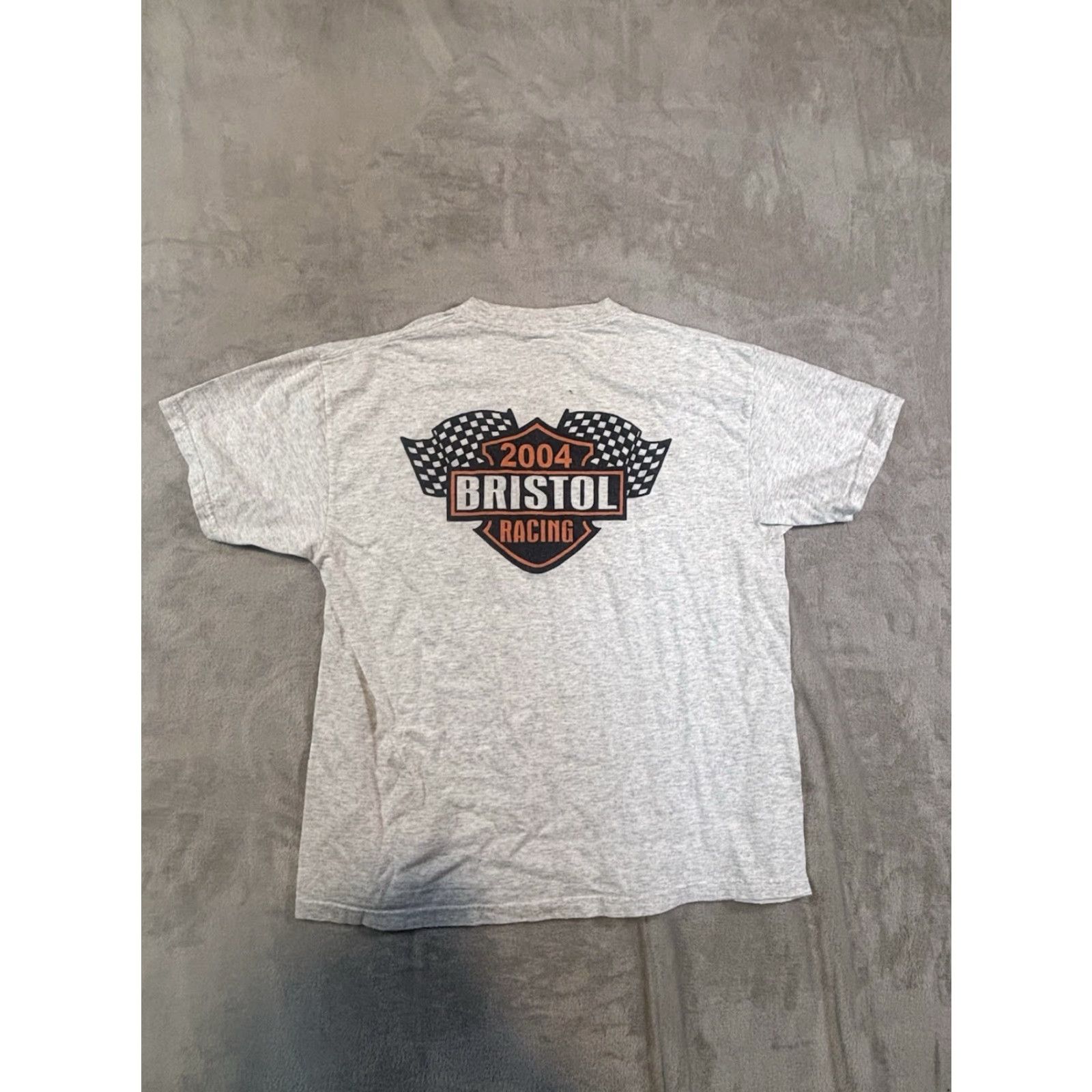 Vintage VINTAGE Bristol Tee Mens Graphic T-Shirt Size L - Gray Cotton 90s Retro Rockabilly California Hanes Heavyweight Size US L / EU 52-54 / 3 - 7 Thumbnail