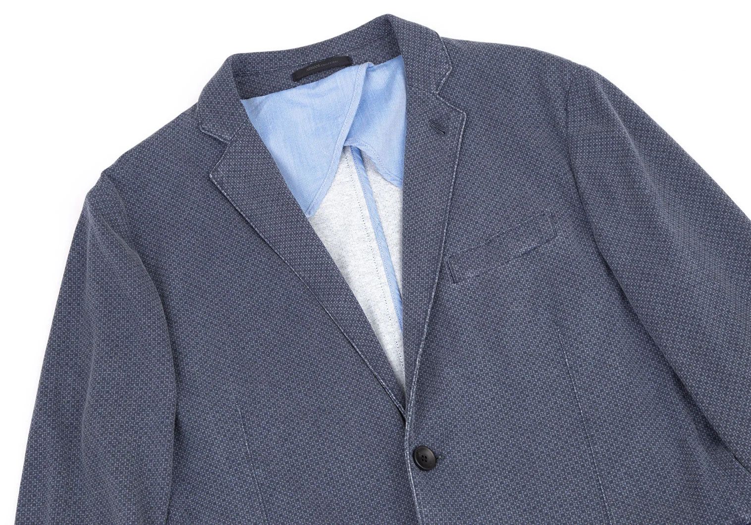 Armani Collezioni Cotton 2B Tailored Jacket in Navy Size 50 Size US M / EU 48-50 / 2 - 2 Thumbnail