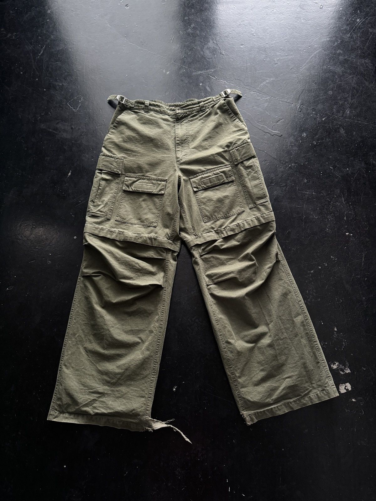 image of Balenciaga Convertible Cargos in Green, Men's (Size 34)