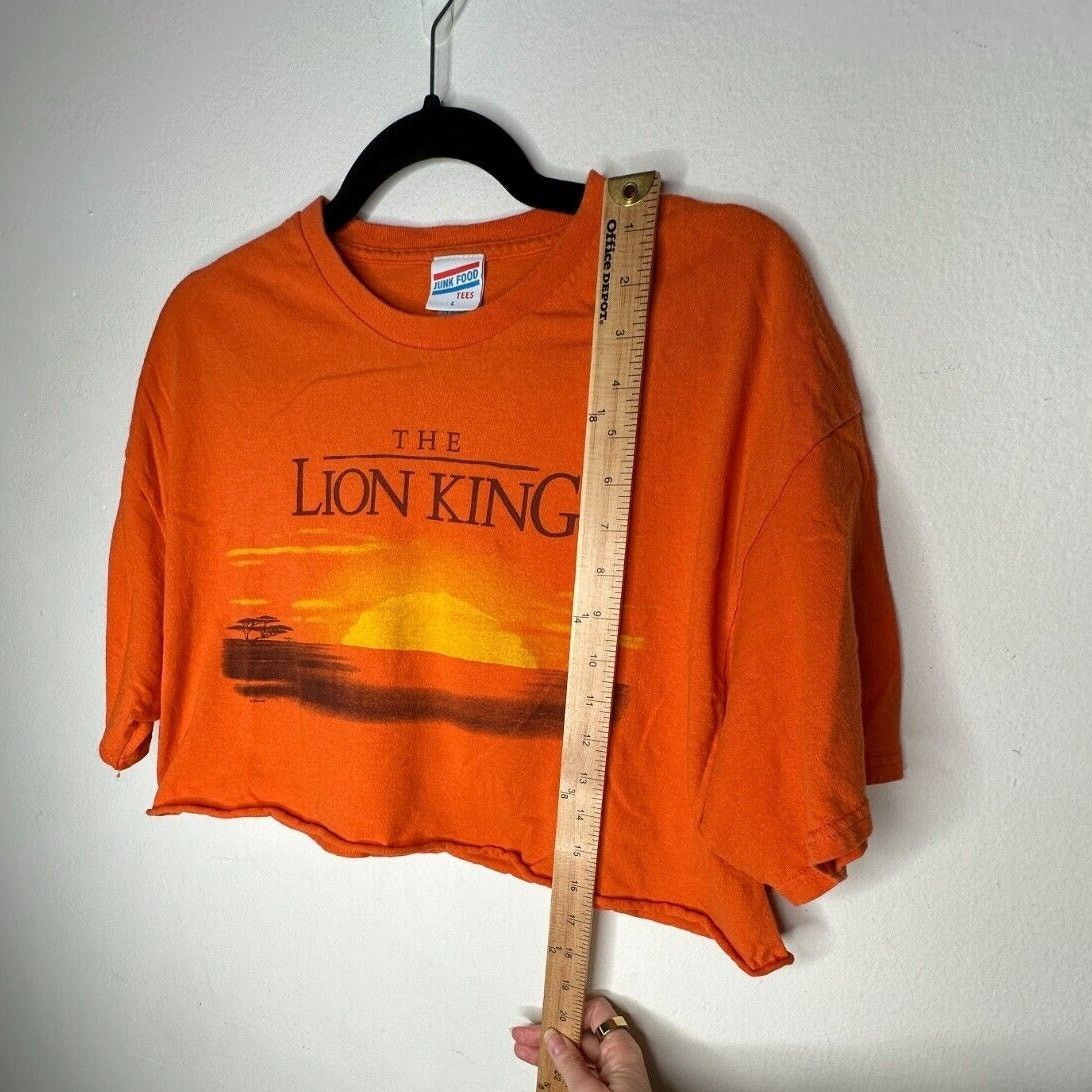 Other Junkfood Tees Orange Lion King Graphic Raw Hem Crop Tee Size US L / EU 52-54 / 3 - 9 Thumbnail