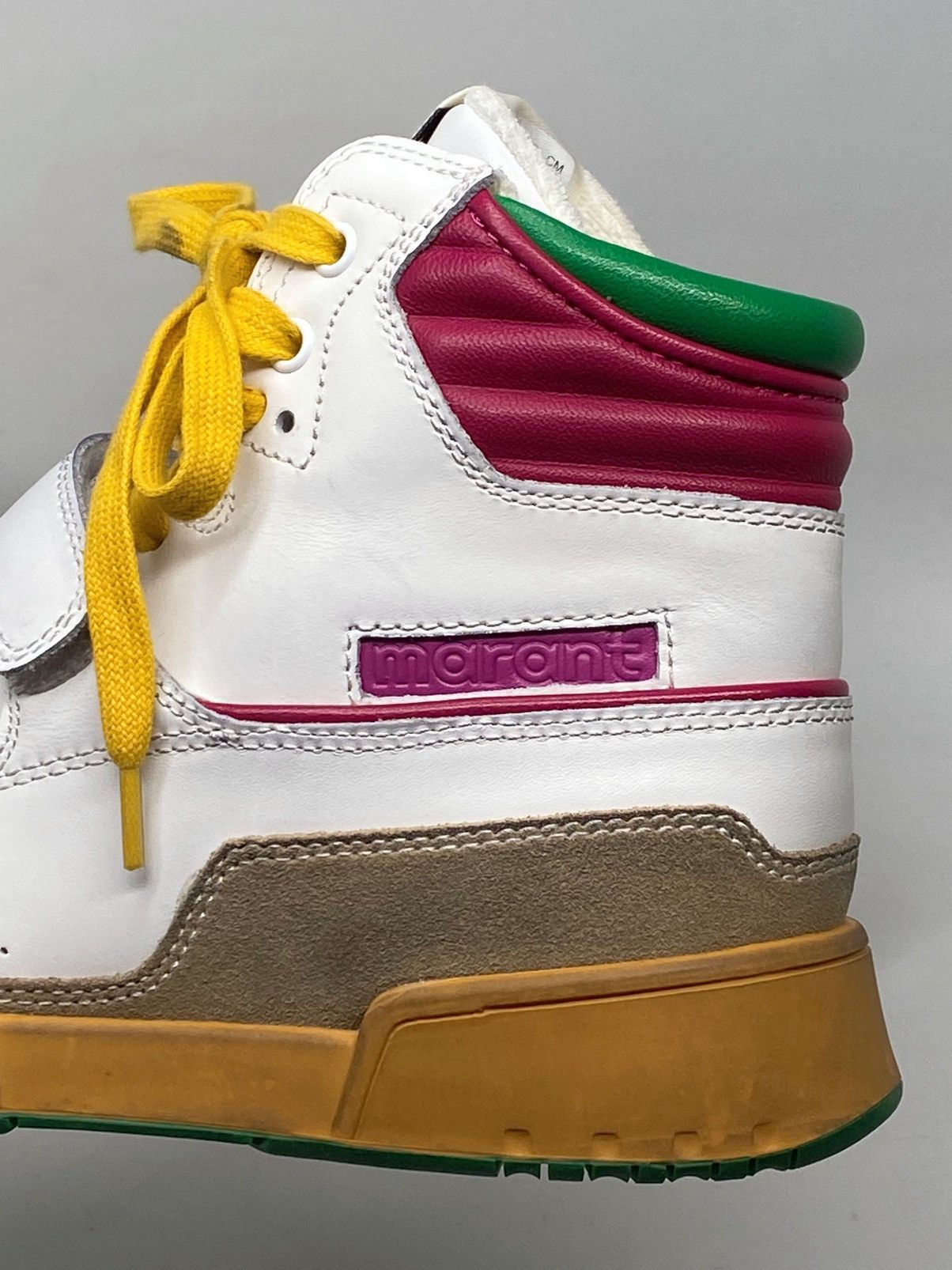 Isabel Marant Isabel Marant Distressed High Top Leather Sneakers size 6.5 Size US 6.5 / IT 36.5 - 12 Thumbnail