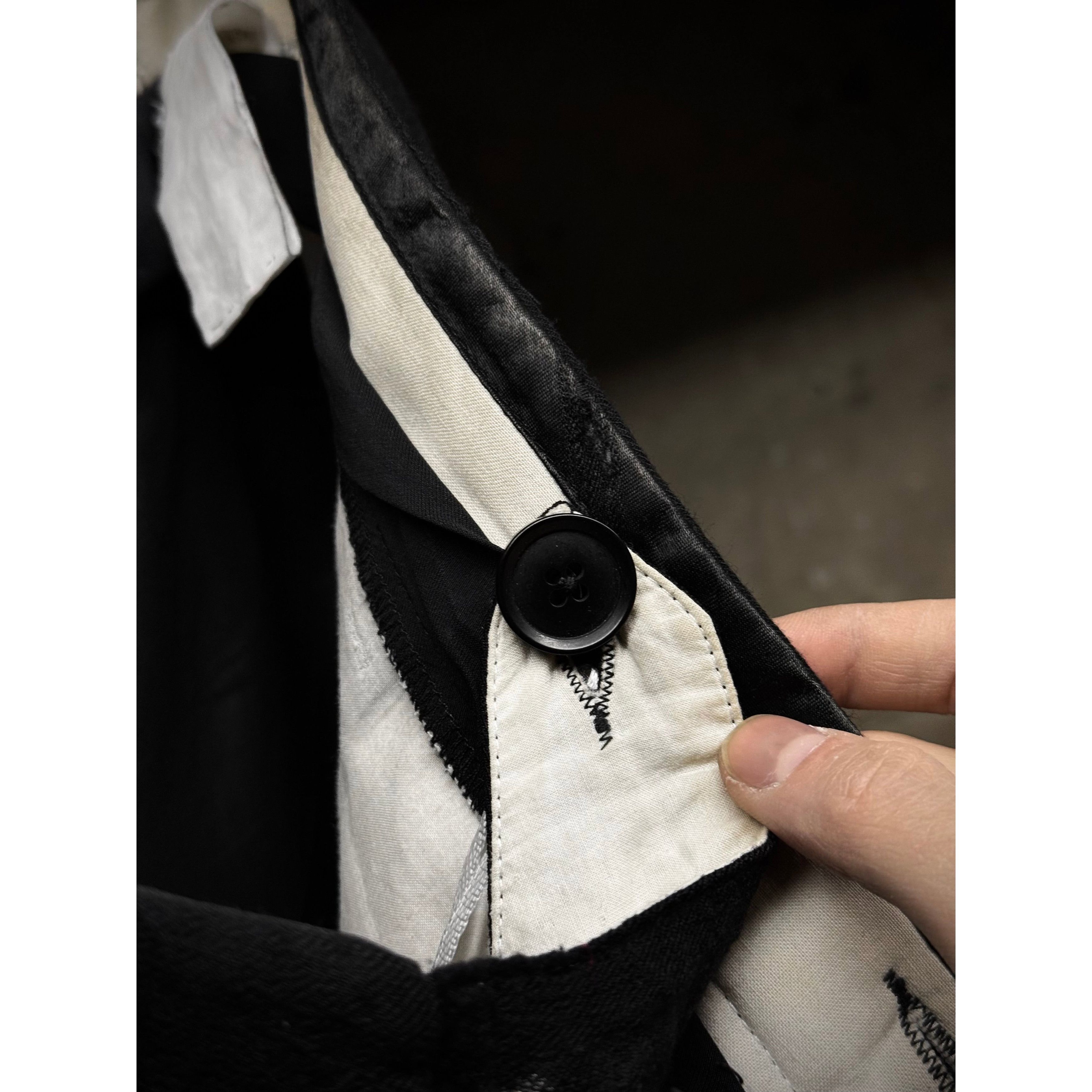Rick Owens Rick Owens AW08 STAG Bias Cut Frayed Hem Flare Wool Trousers Size US 34 / EU 50 - 7 Thumbnail