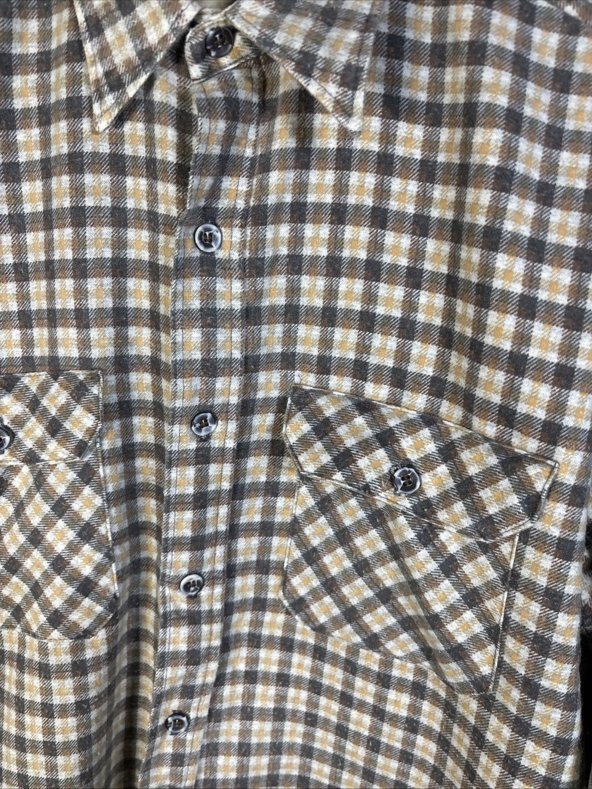 Fieldmaster Vintage 70s Fieldmaster Flannel Shirt Sears Grunge Sz L Size US L / EU 52-54 / 3 - 2 Thumbnail