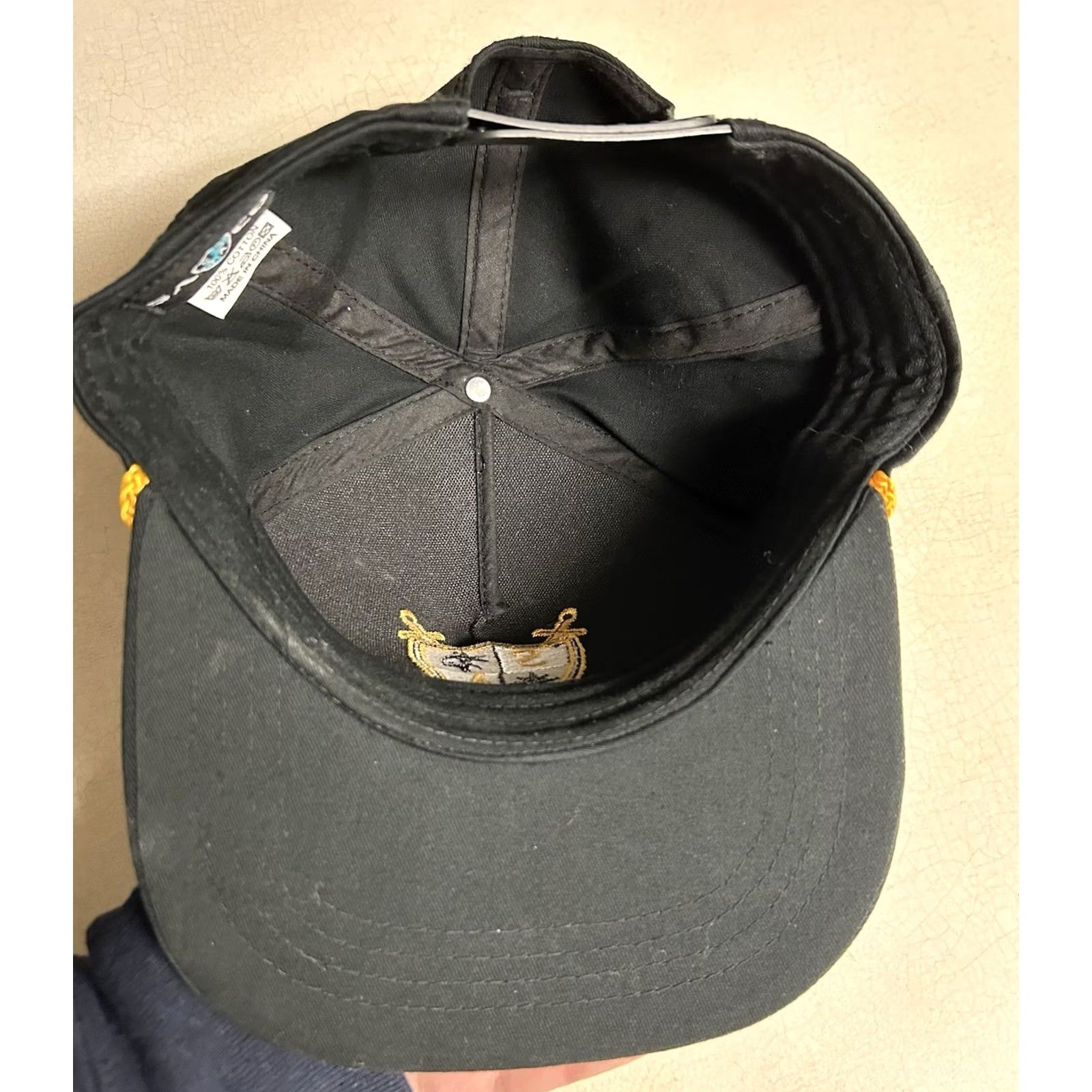 Vintage Salt Armour Snapback Rope Hat Cap Black Gold Embroidered Marlin Cap Men One Size Adjustable Hat Boats Ocean Beach Animals Marine Cap Mens Size ONE SIZE - 8 Thumbnail