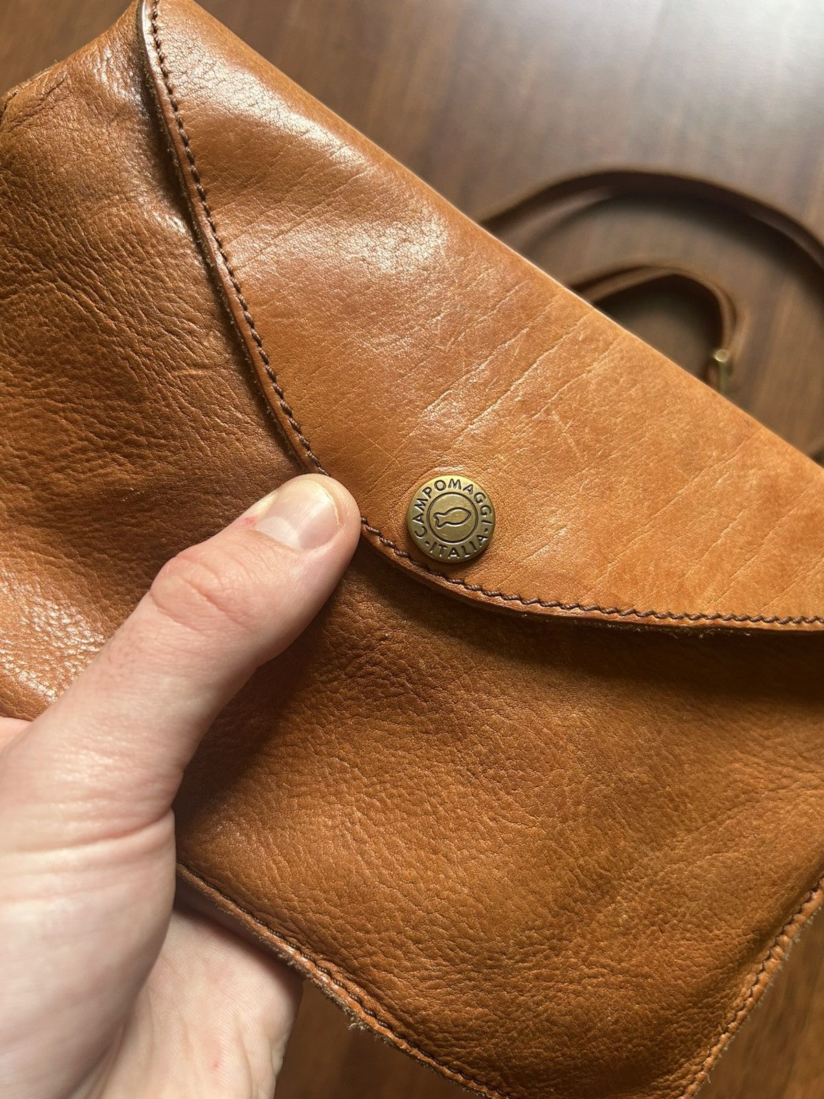 Campomaggi Vintage Campomaggi Leather Mini Bags Unisex Solid Style OS Size ONE SIZE - 2 Thumbnail