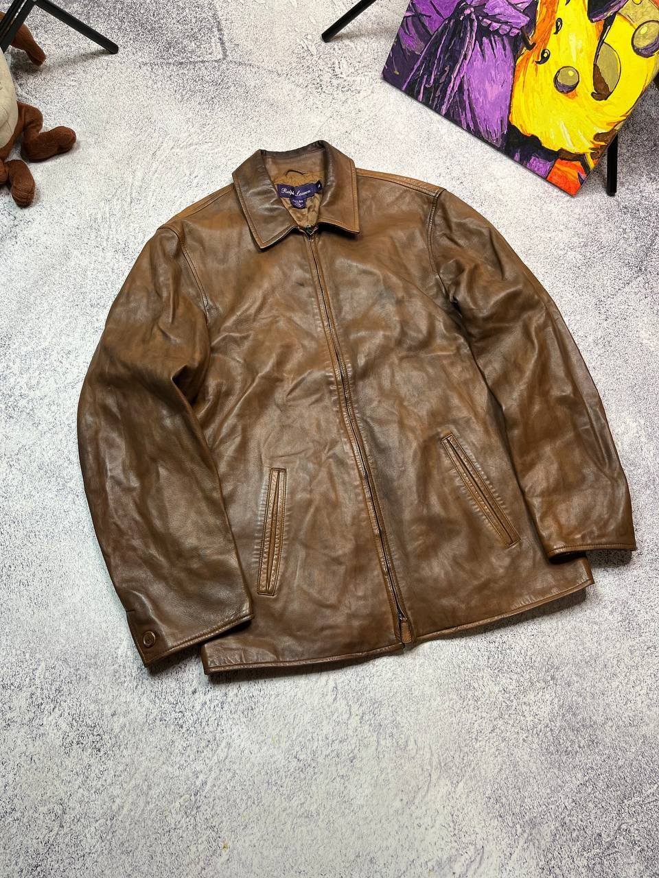 Ralph Lauren Purple Label Ralph Lauren Purple Label Leather Zip Jacket Size US M / EU 48-50 / 2 - 1 Thumbnail
