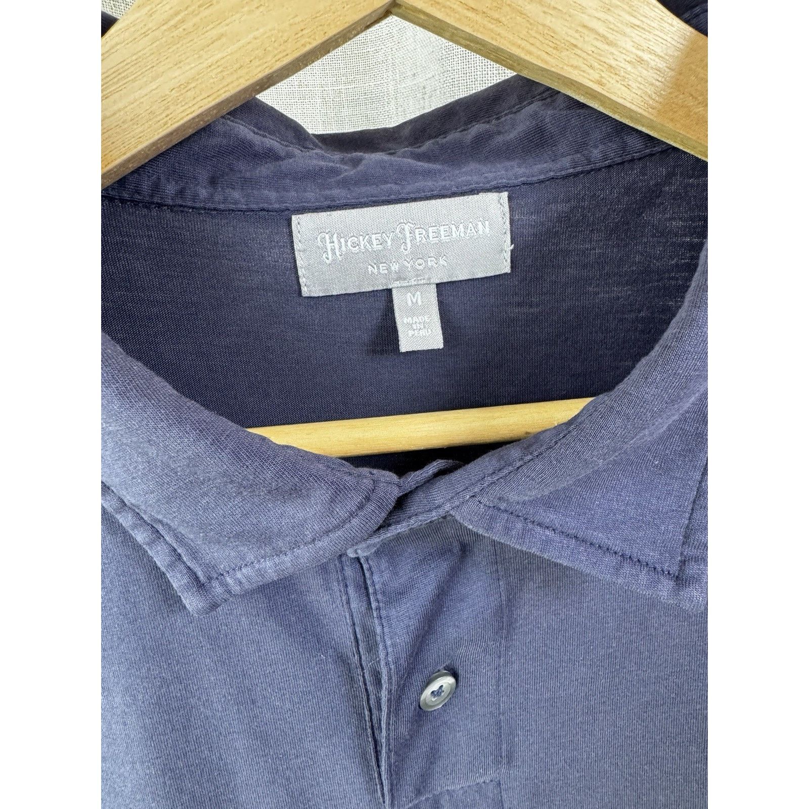 Hickey Freeman Hickey Freeman Navy Pima Cotton Polo (M) Size US M / EU 48-50 / 2 - 3 Thumbnail