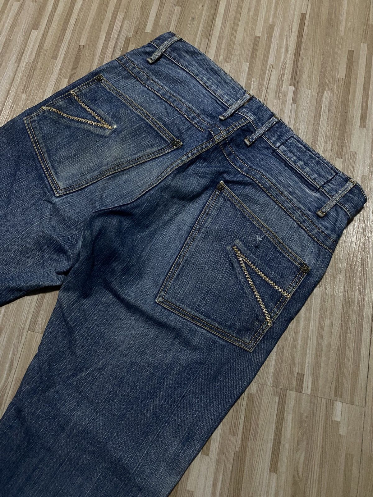 Japanese Brand 💥FLARE BLUEWAY JEANS💥 Size US 33 - 13 Thumbnail