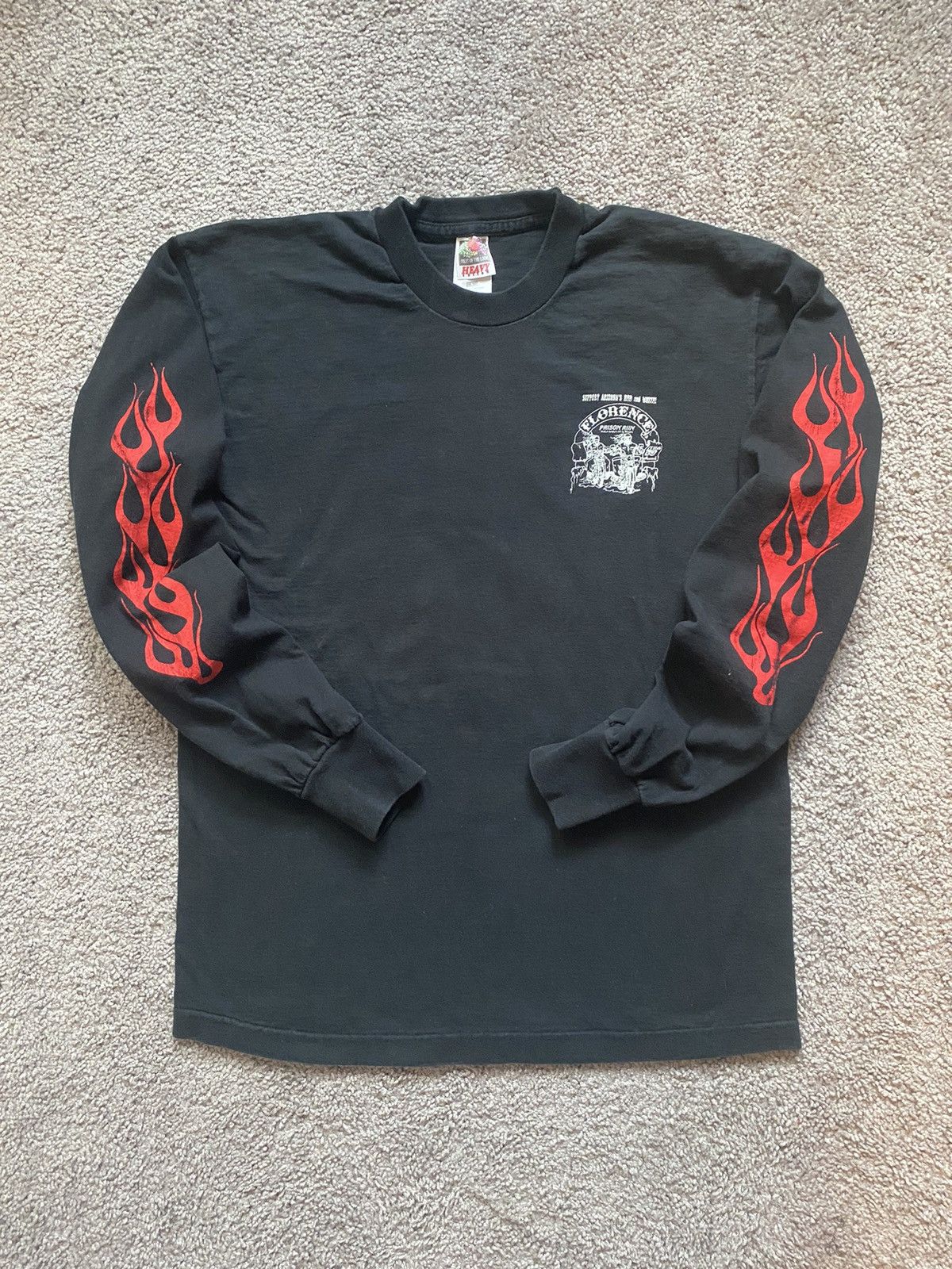 Harley Davidson × Vintage Vintage Harley Davidson Flames Longsleeve Tee Shirt Size US L / EU 52-54 / 3 - 1 Thumbnail