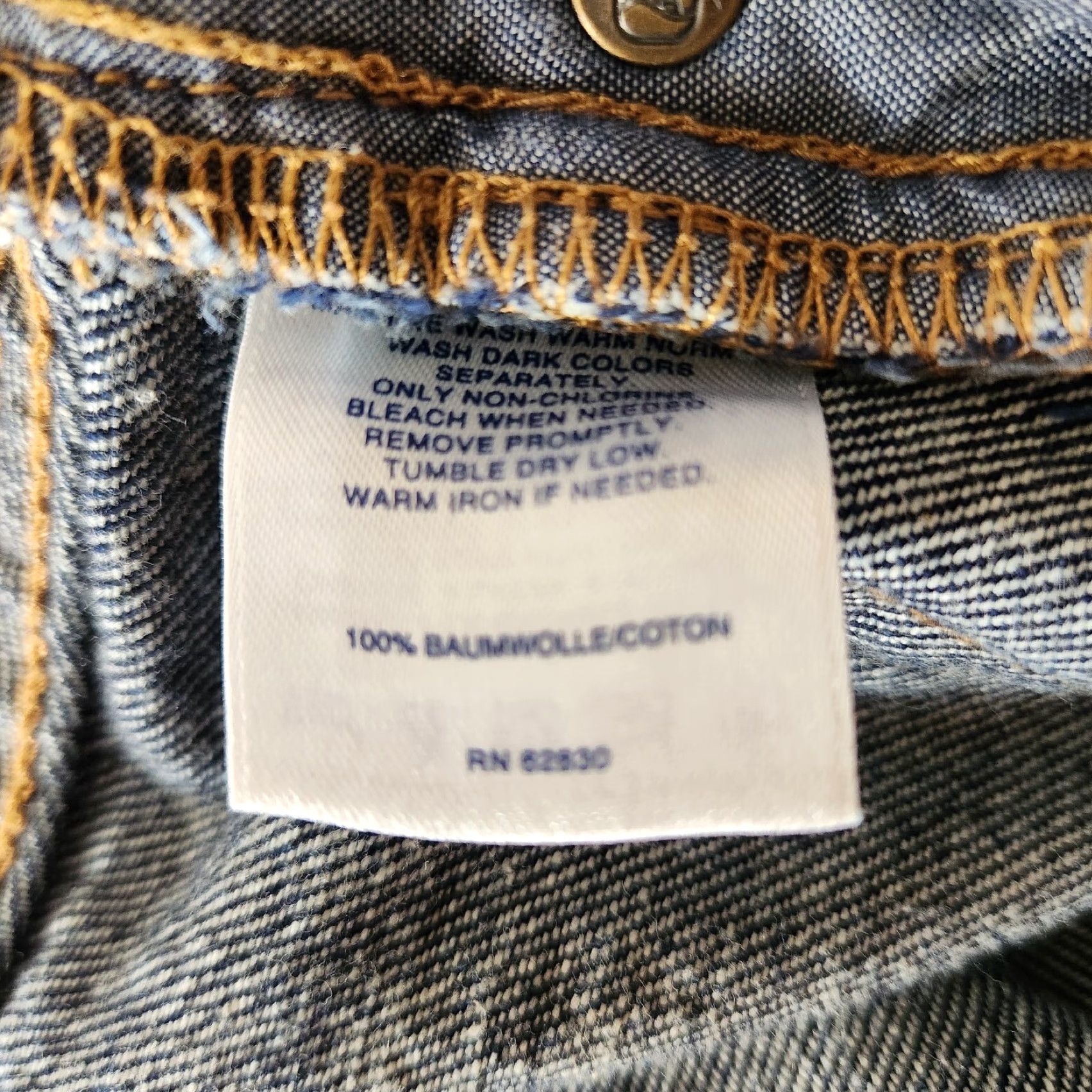 Lands' End Lands' End Jeans Mens Dark Wash Straight Fit 100% Cotton Size 37x30 Regular Inseam 30 Blue Denim Pants Size US 37 - 7 Thumbnail