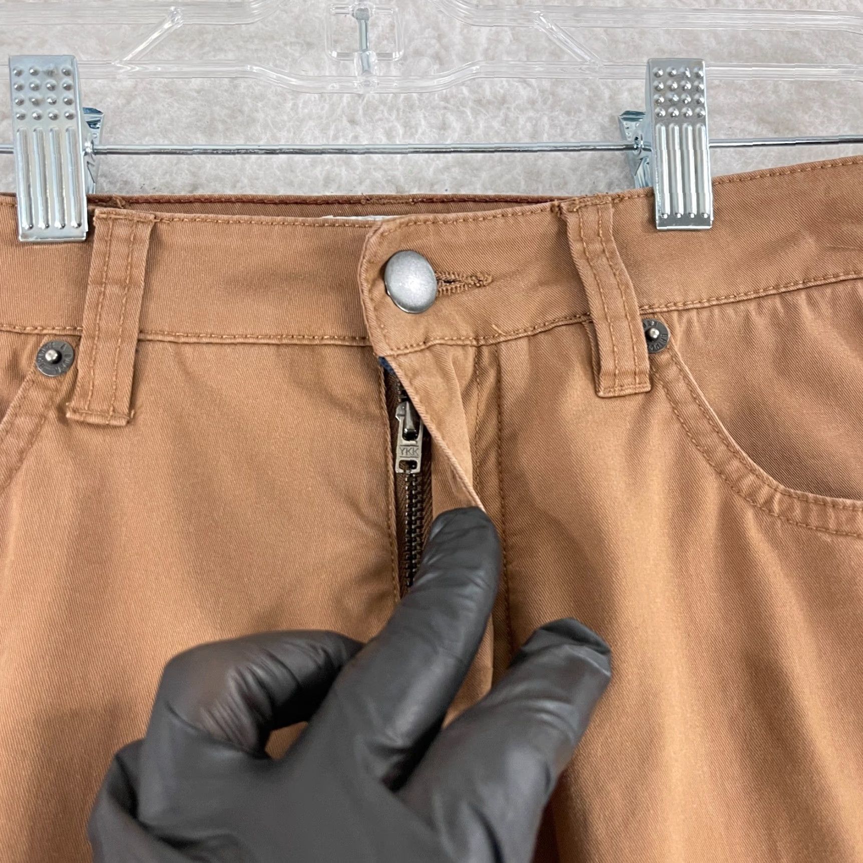 Vintage Bridge & Burn Brown Organic Cotton Chino Pants Mens Size 32R Straight Leg Casual Size US 32 / EU 48 - 5 Thumbnail