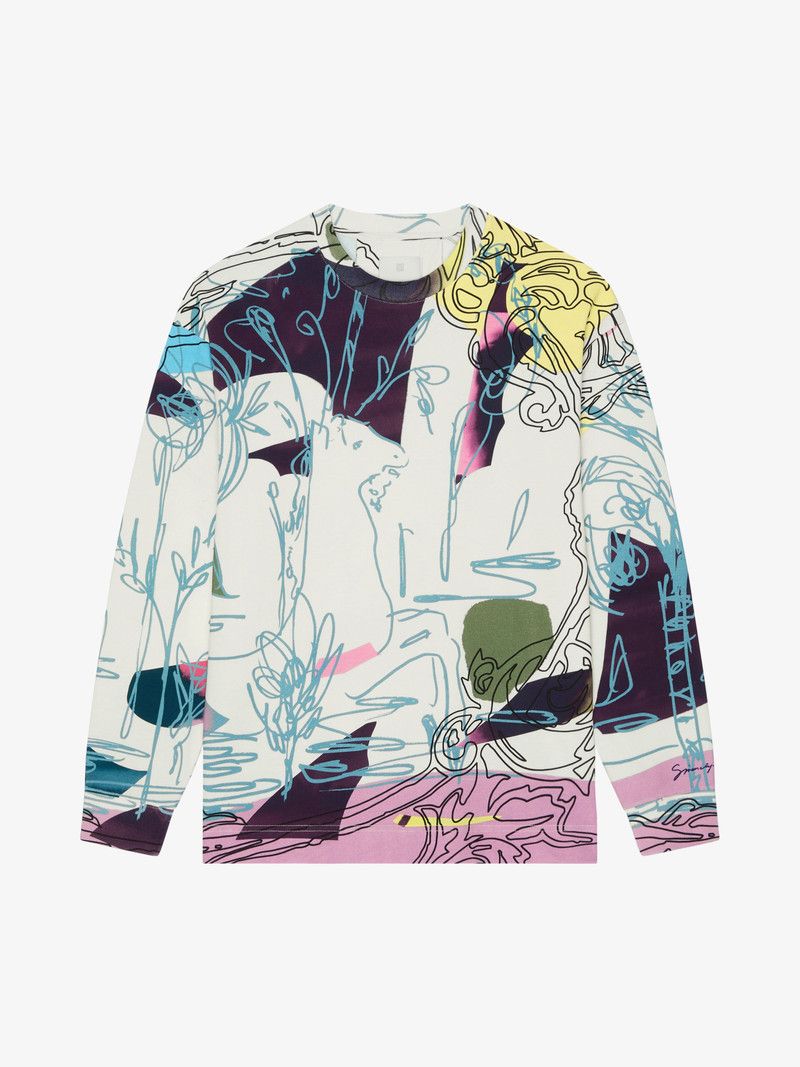 Givenchy o1w1db10326 Regular Long Sleeve T-Shirt in Multicolor Size US M / EU 48-50 / 2 - 1 Thumbnail