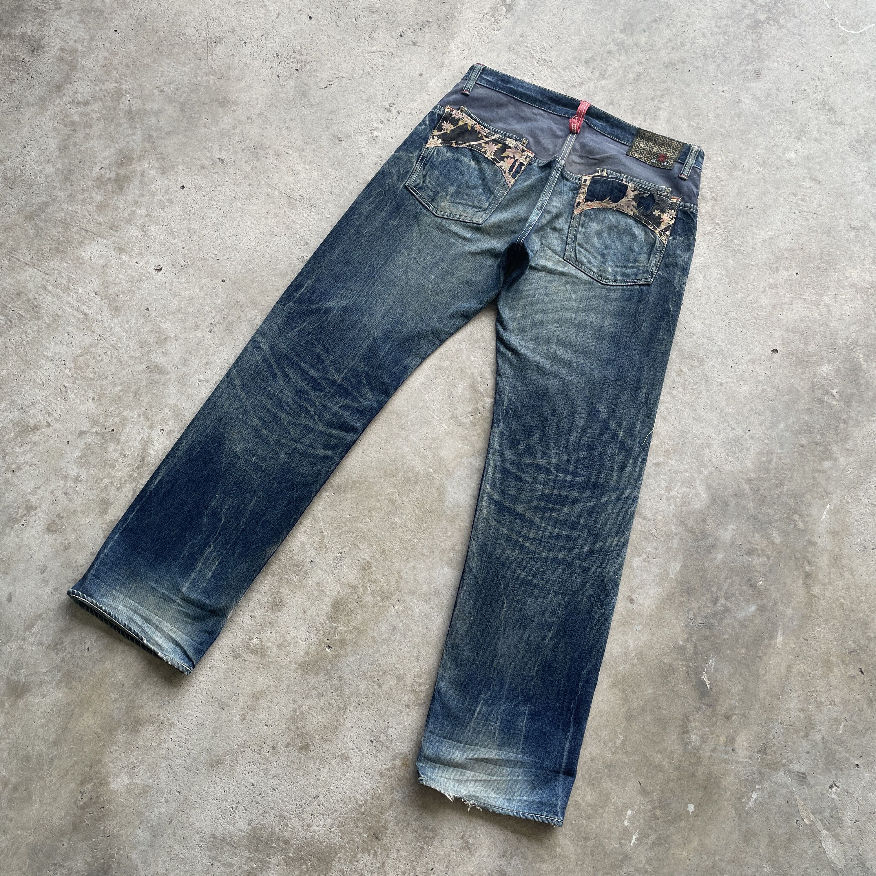 Japanese Brand VINTAGE JAPANESE RUSTY JEANS DISTRESSED FADED PANTS W35x34 Size US 35 - 2 Thumbnail
