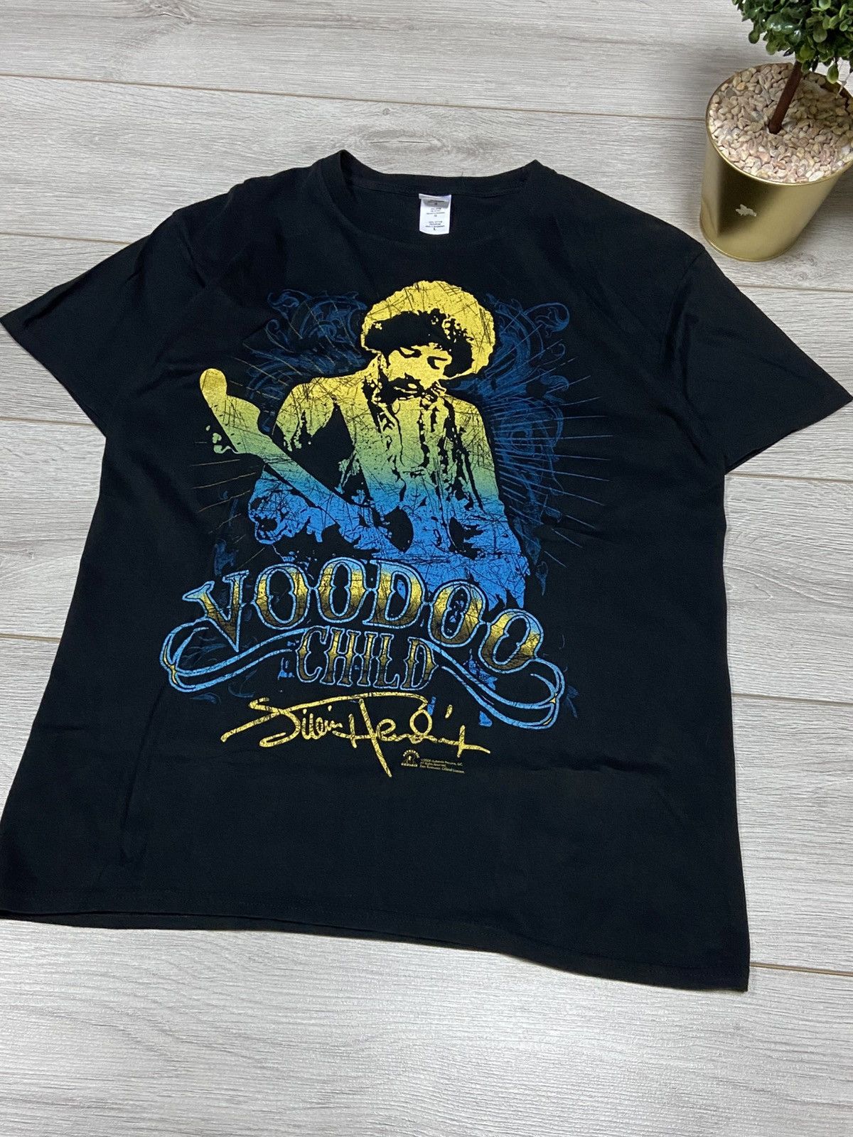 Band Tees Vintage Jimi Hendrix T-shirt VOODOO CHILD 2003 Size US L / EU 52-54 / 3 - 3 Thumbnail