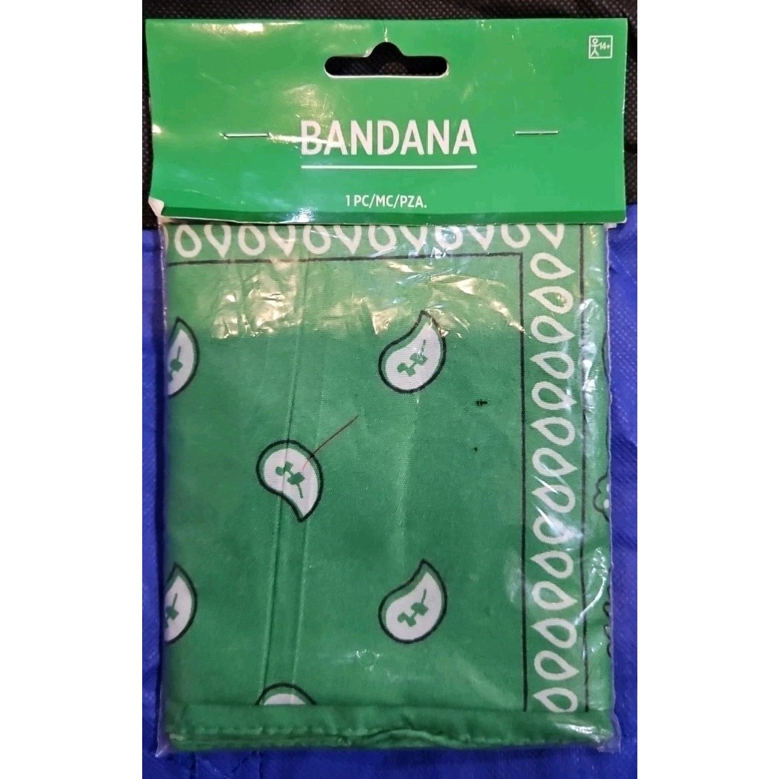 Other Square Paisley Bandana - Green/White Size ONE SIZE - 2 Thumbnail