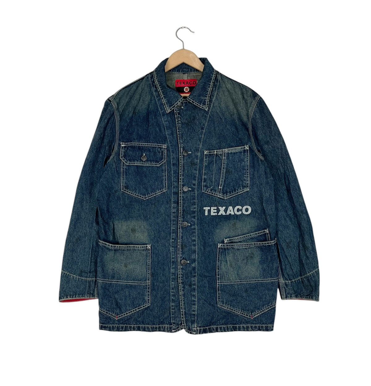 Vintage Vintage Texaco 13 Star Button Denim Jacket Size US L / EU 52-54 / 3 - 1 Thumbnail