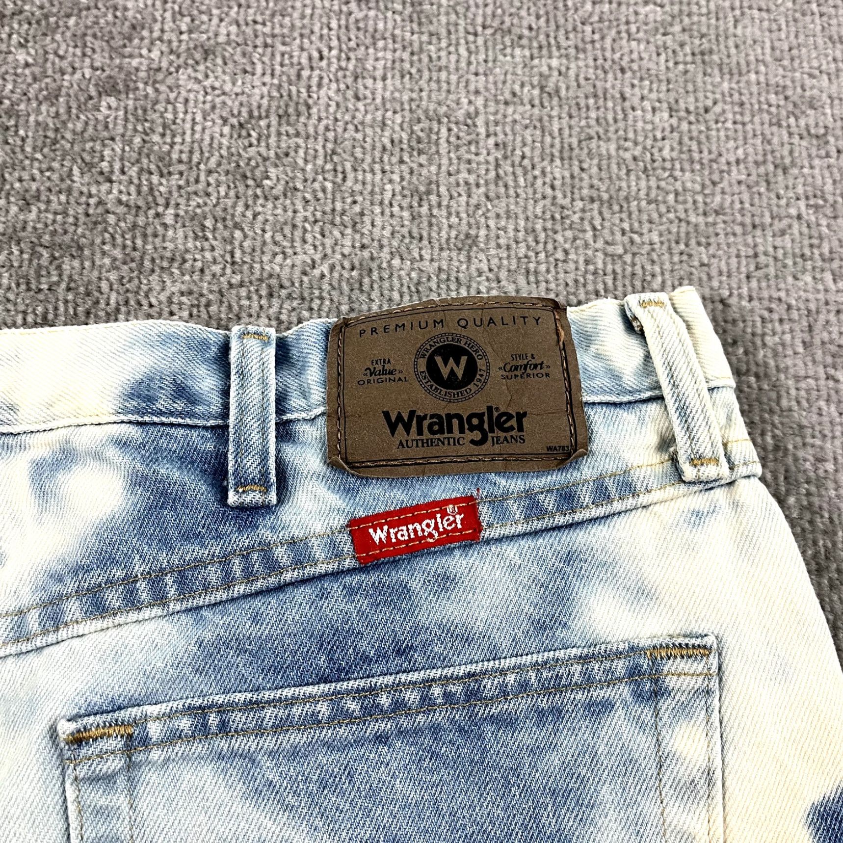 Wrangler WRANGLER Jeans Mens 32x30 Regular Blue Denim 5-Pocket Straight Size US 32 / EU 48 - 3 Thumbnail