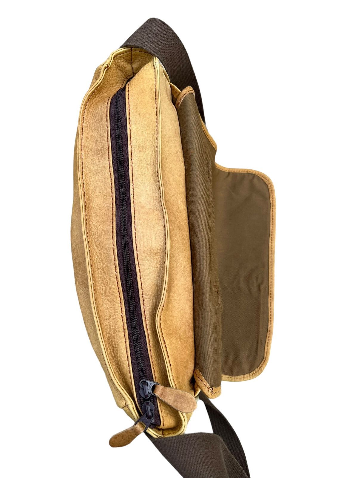 Leather Vintage Japanese Patina Leather Messenger Bag Size ONE SIZE - 20 Thumbnail