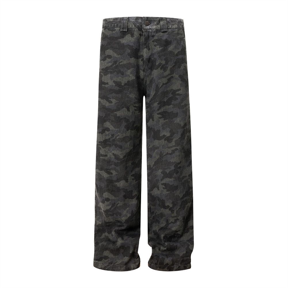 Japanese Brand × Jean American retro men's punk street camouflage cargo jeans Size US 32 / EU 48 - 1 Thumbnail