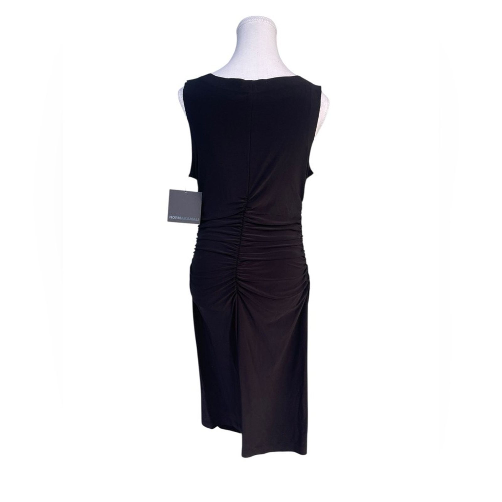 Norma Kamali NORMAM KAMALI SHIRRED WAIST DRESS SIZE:L/40 NWT Size L / US 10 / IT 46 - 7 Thumbnail