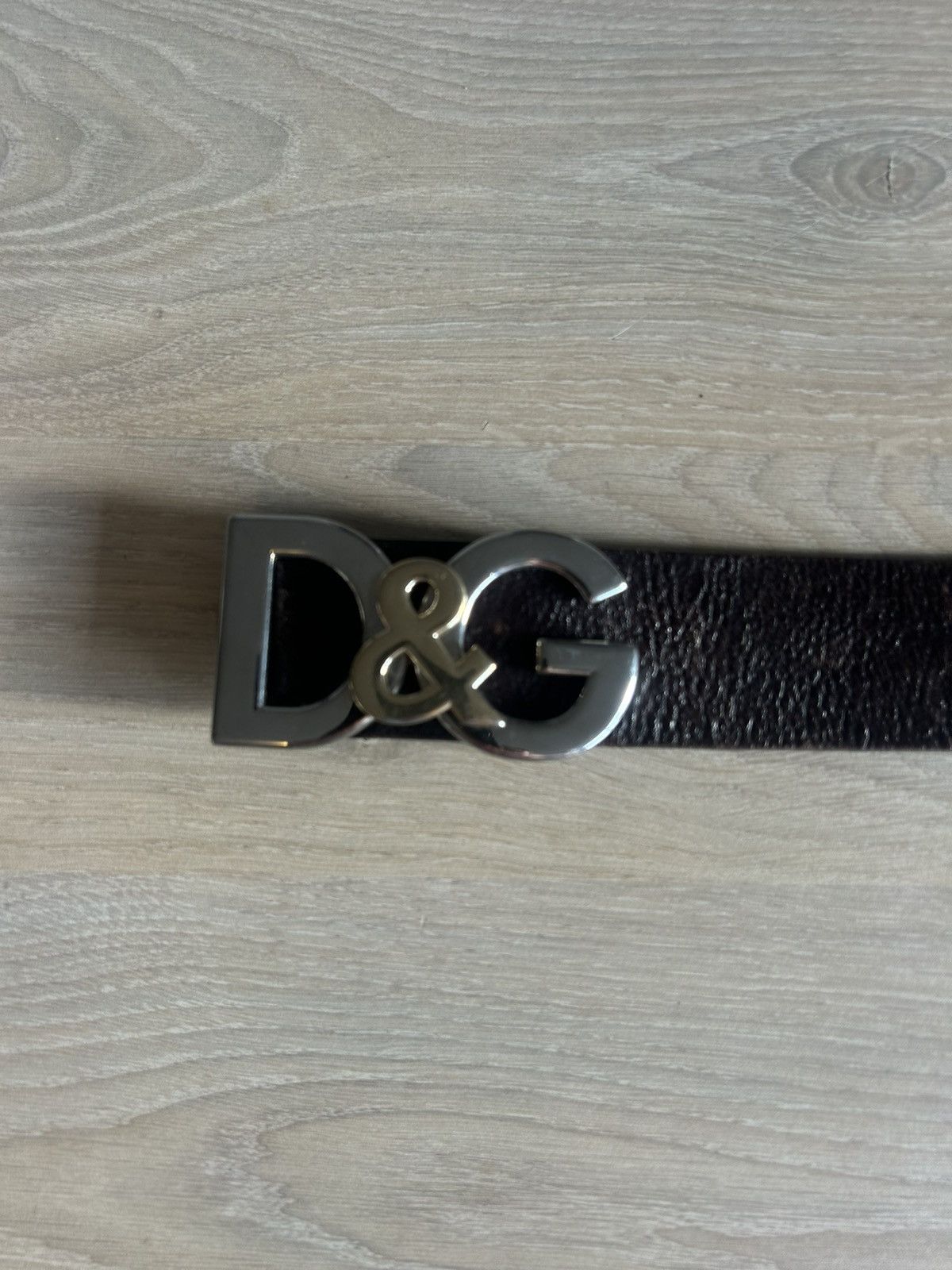 Dolce & Gabbana D&G Brown Leather Logo Buckle Belt, Size 90 Size 36 - 3 Thumbnail