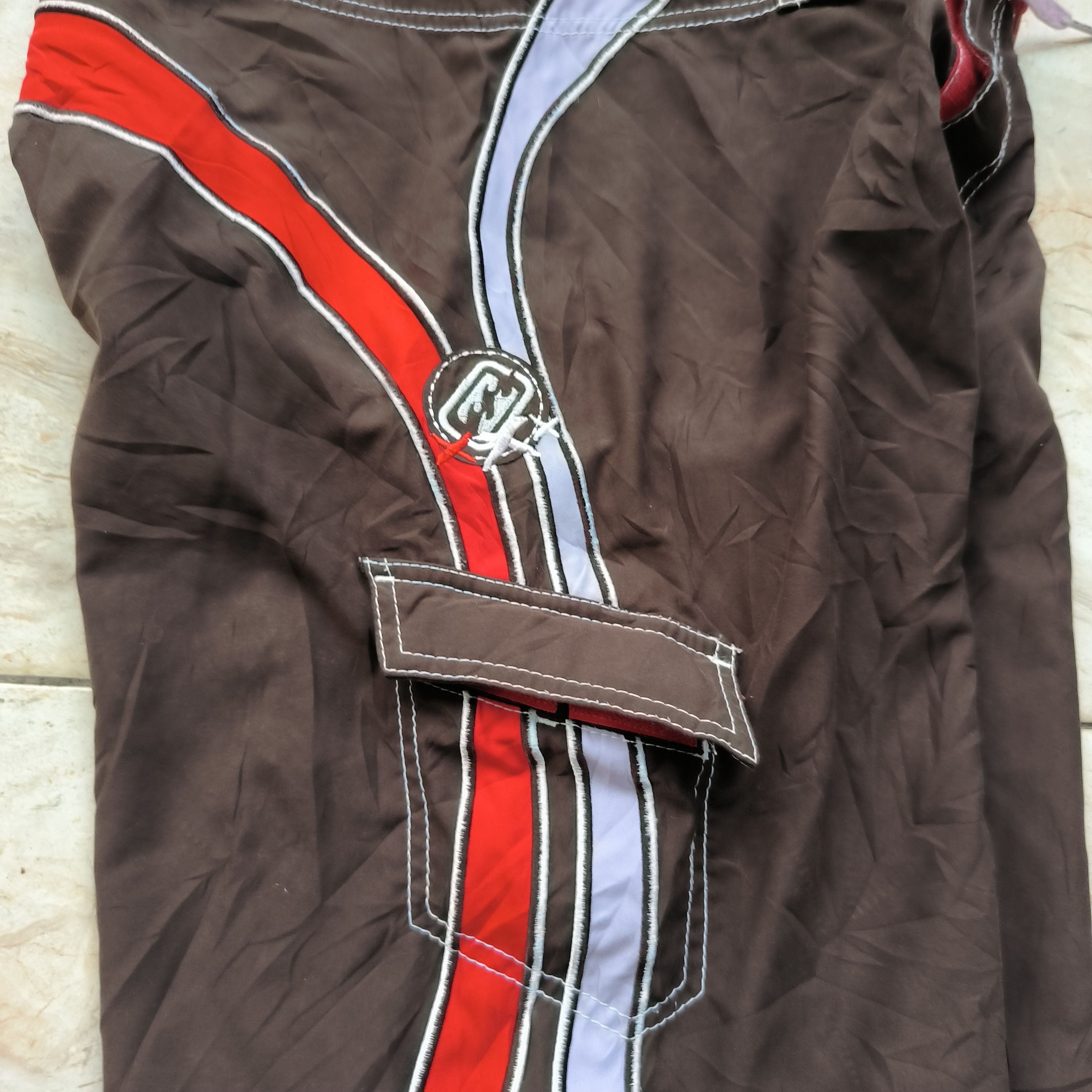 Billabong Vintage 00s Billabong Signature Mark Occhilupo Board Shorts Size US 31 - 8 Thumbnail