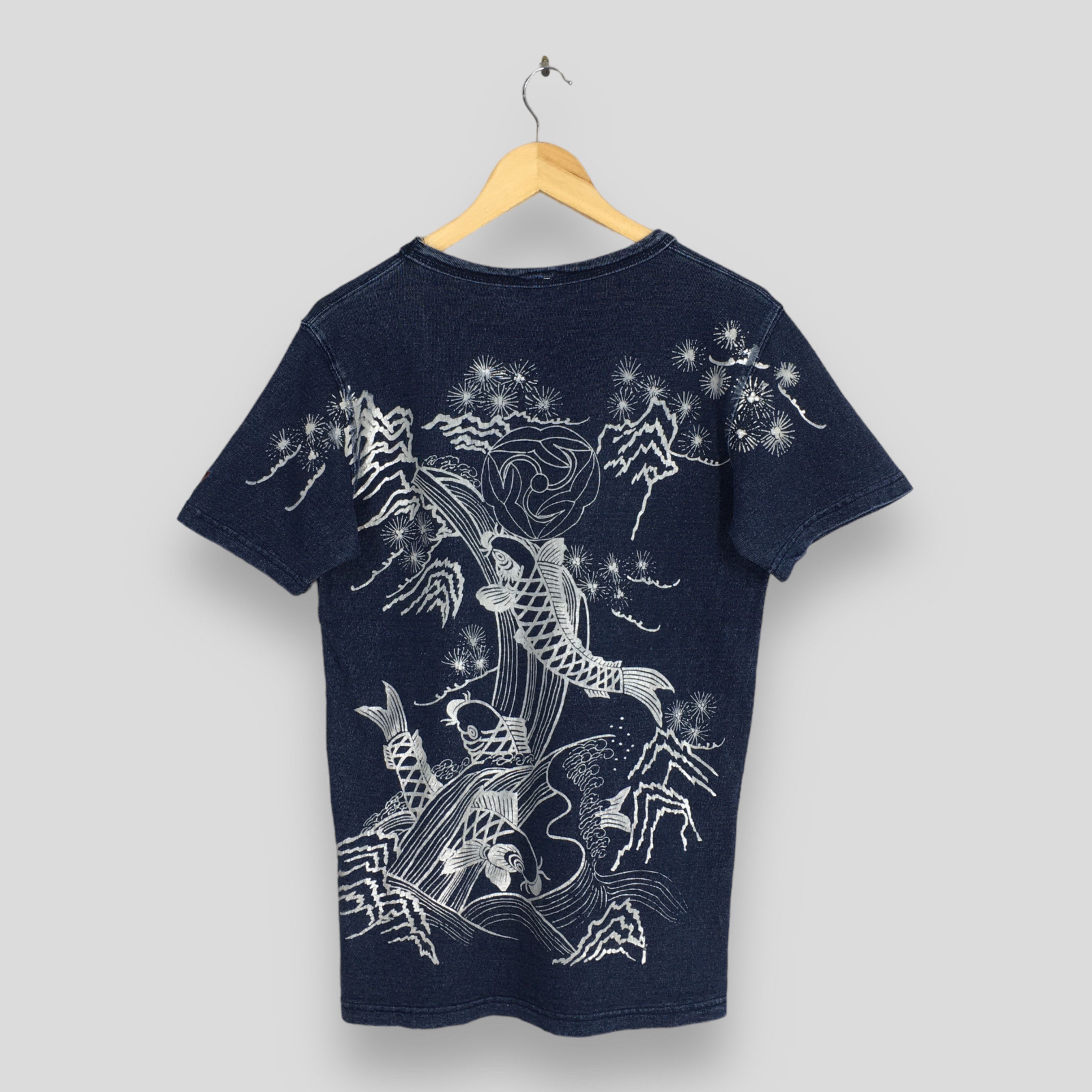 45rpm × Eternal × Vintage Vintage Eternal Japan Printed Fish Koi Sukajan Indigo Blue Size US S / EU 44-46 / 1 - 9 Thumbnail