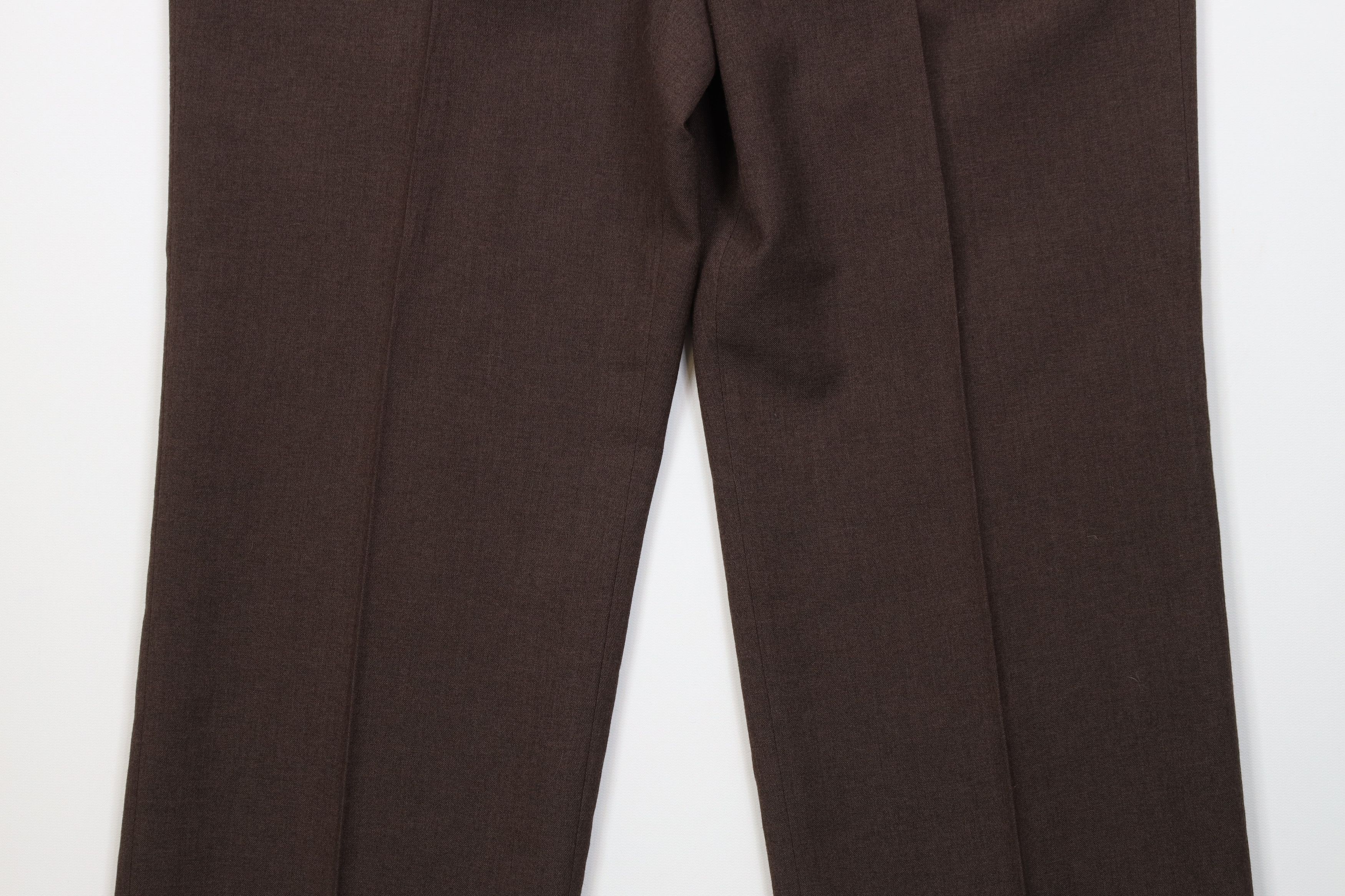 Vintage Vintage 90s Streetwear Wool Blend Wide Leg Chino Pants Brown Size US 32 / EU 48 - 3 Thumbnail