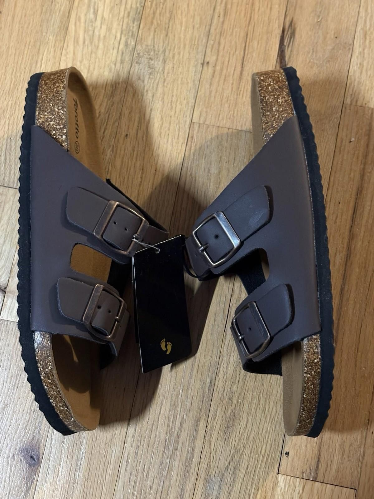 Other Torotto Women's size 39 (US 8-8.5) Cork Footbed Sandals NEW Size US 8.5 / IT 38.5 - 3 Thumbnail