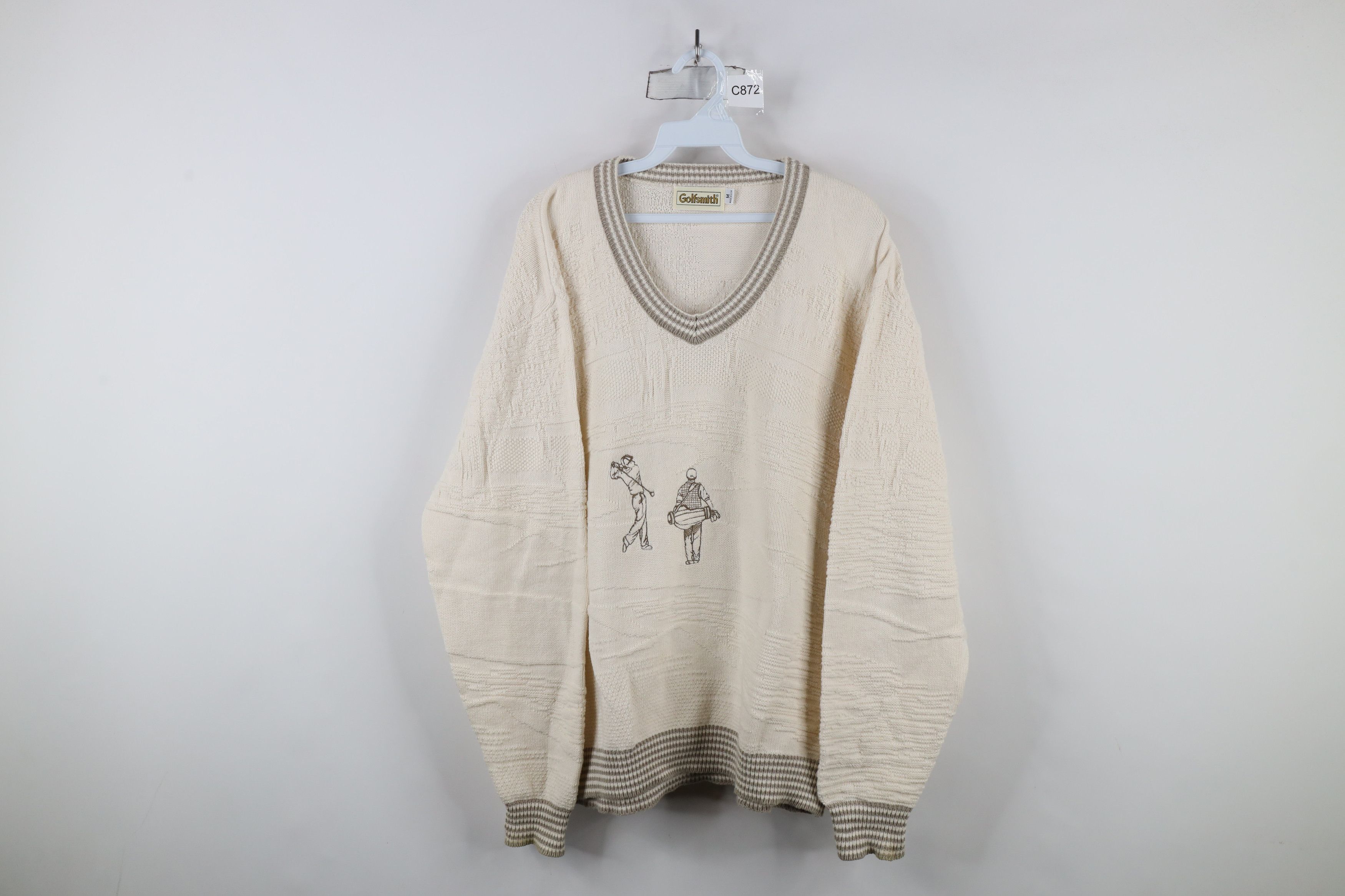Vintage Vintage 90s Streetwear Over Print Cotton Knit Sweater USA Size US M / EU 48-50 / 2 - 1 Thumbnail