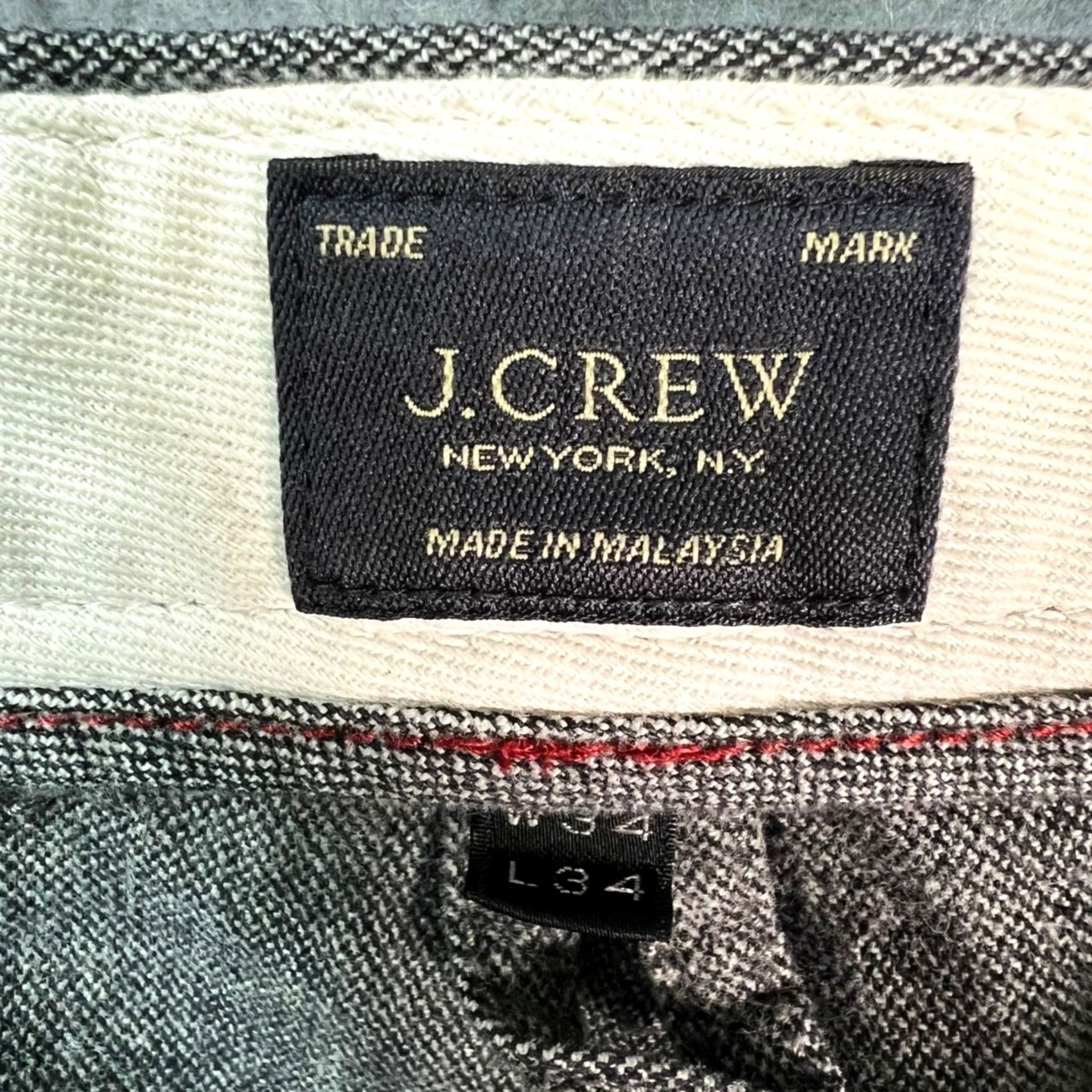 J.Crew J. Crew Mens 34x29 Heather Gray Cotton Pants Relaxed Fit Casual Trousers Size US 34 / EU 50 - 3 Thumbnail