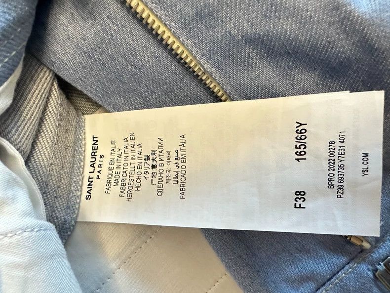 Saint Laurent Paris high-waisted denim pants by Saint Laurent Size US 38 / EU 54 - 4 Thumbnail
