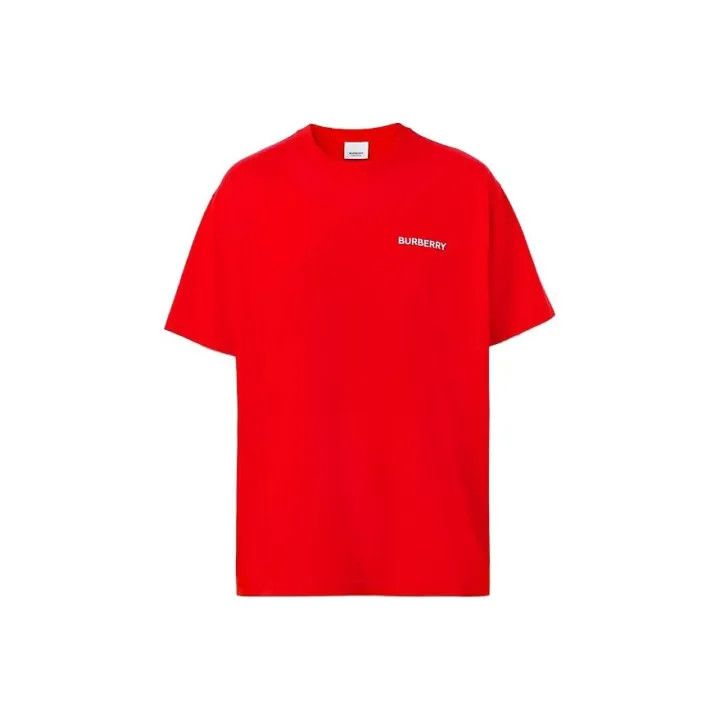 Burberry Burberry SS23 Red Logo Print Short Sleeve T-Shirt 0079 Size M / US 6-8 / IT 42-44 - 1 Thumbnail