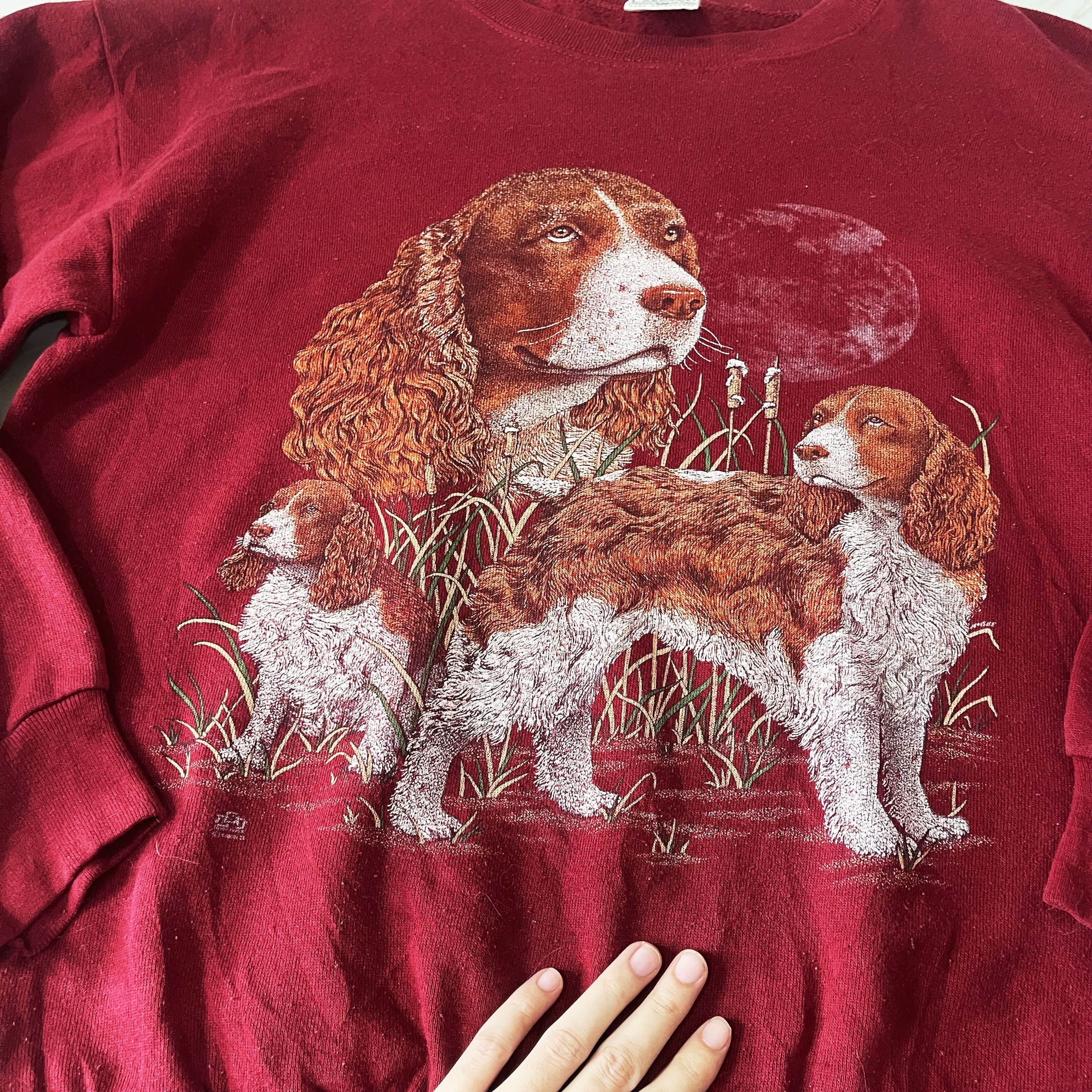 Vintage Vintage 90s English Springer Spaniel Sweatshirt Size US M / EU 48-50 / 2 - 2 Thumbnail
