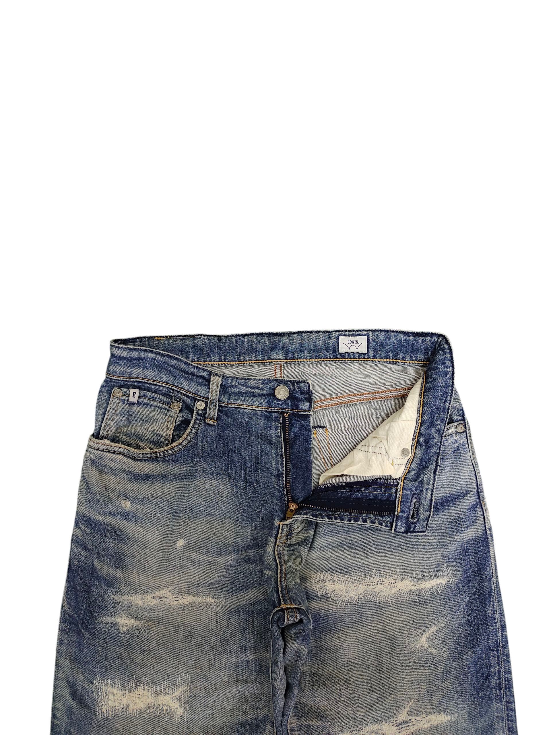 Undercover Edwin ED03 Scab Boro Stitching Distress Denim Jeans Size US 29 - 7 Thumbnail