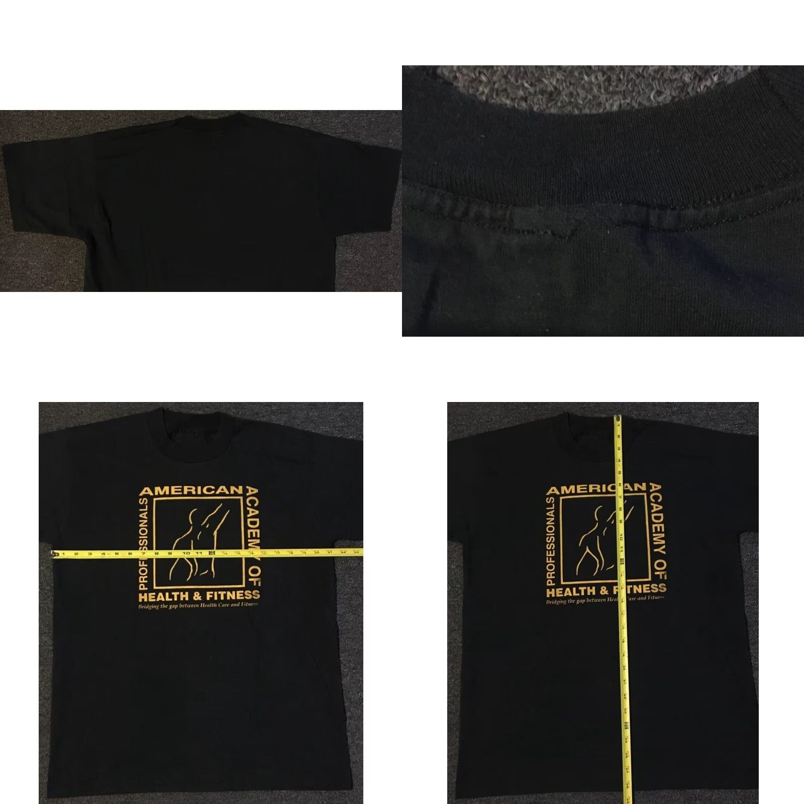 Vintage Vtg 90s American Academy of Health & Fitness Faded Shirt L Doctor School Grunge Size US S / EU 44-46 / 1 - 8 Thumbnail