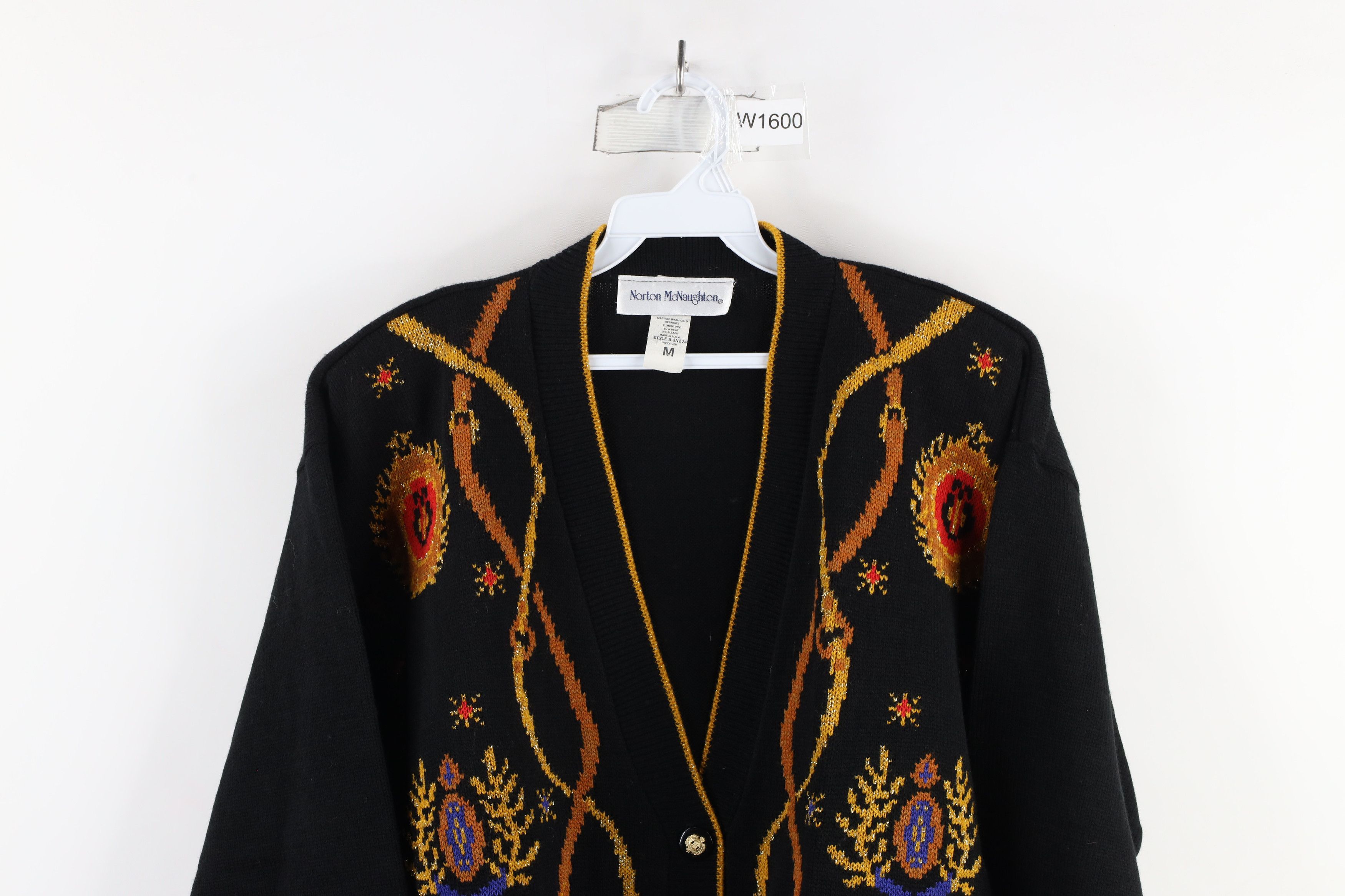 Vintage Vintage 90s Streetwear Crest Knit Cardigan Sweater USA Size M / US 6-8 / IT 42-44 - 2 Thumbnail
