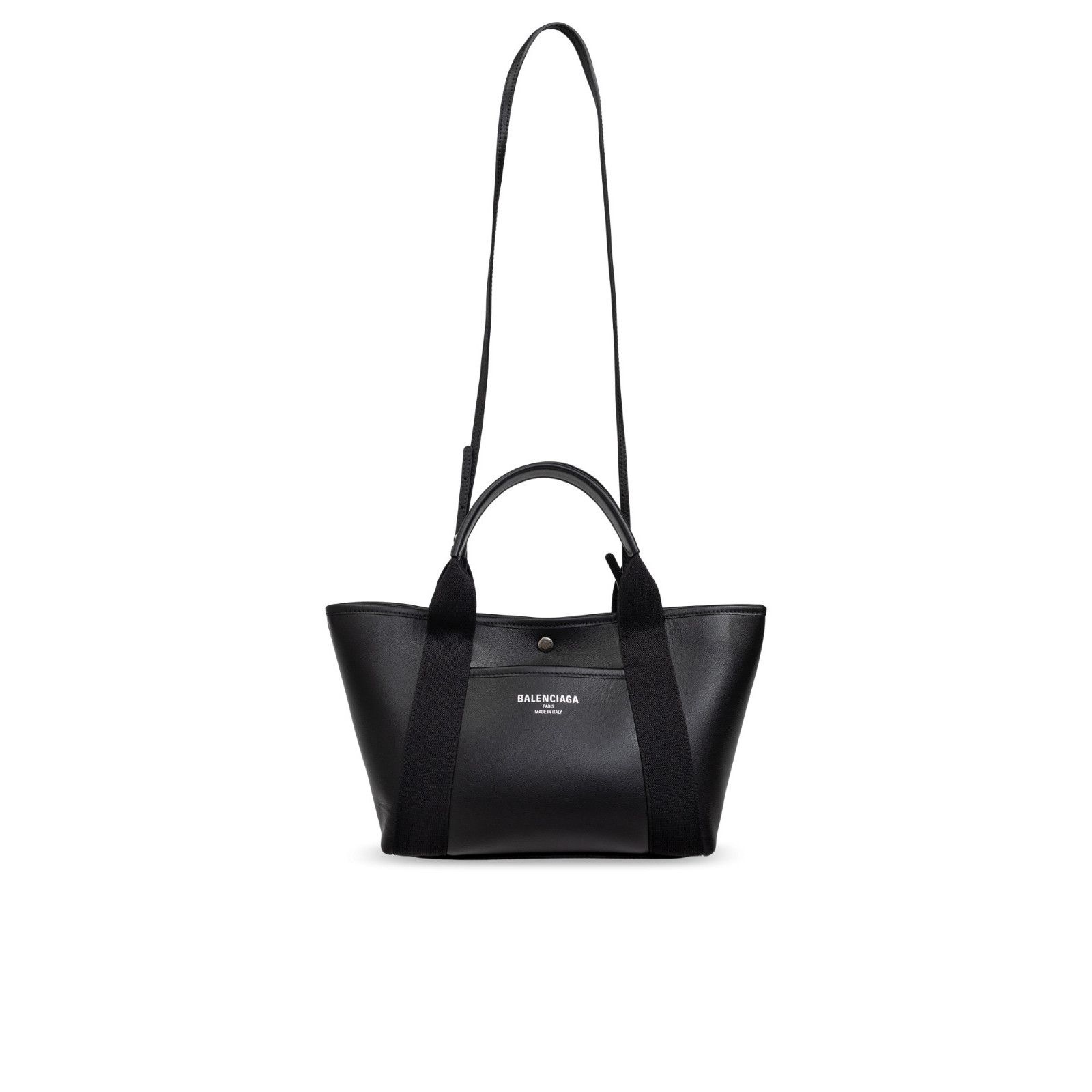 BALENCIAGA Biarritz Small Black Leather Tote Bag New And Aut