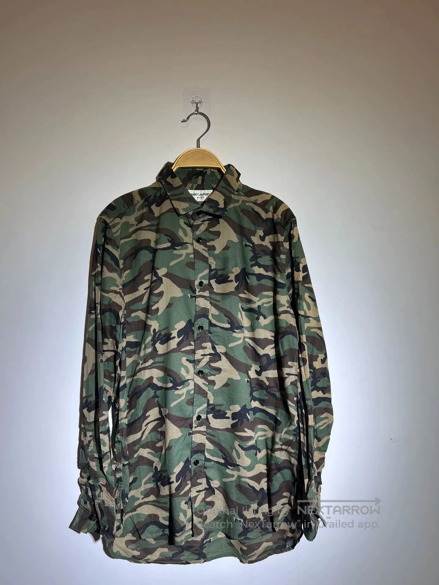 Saint Laurent Paris Saint Laurent Camouflage Shirt for Men and Women. Size US M / EU 48-50 / 2 - 1 Thumbnail
